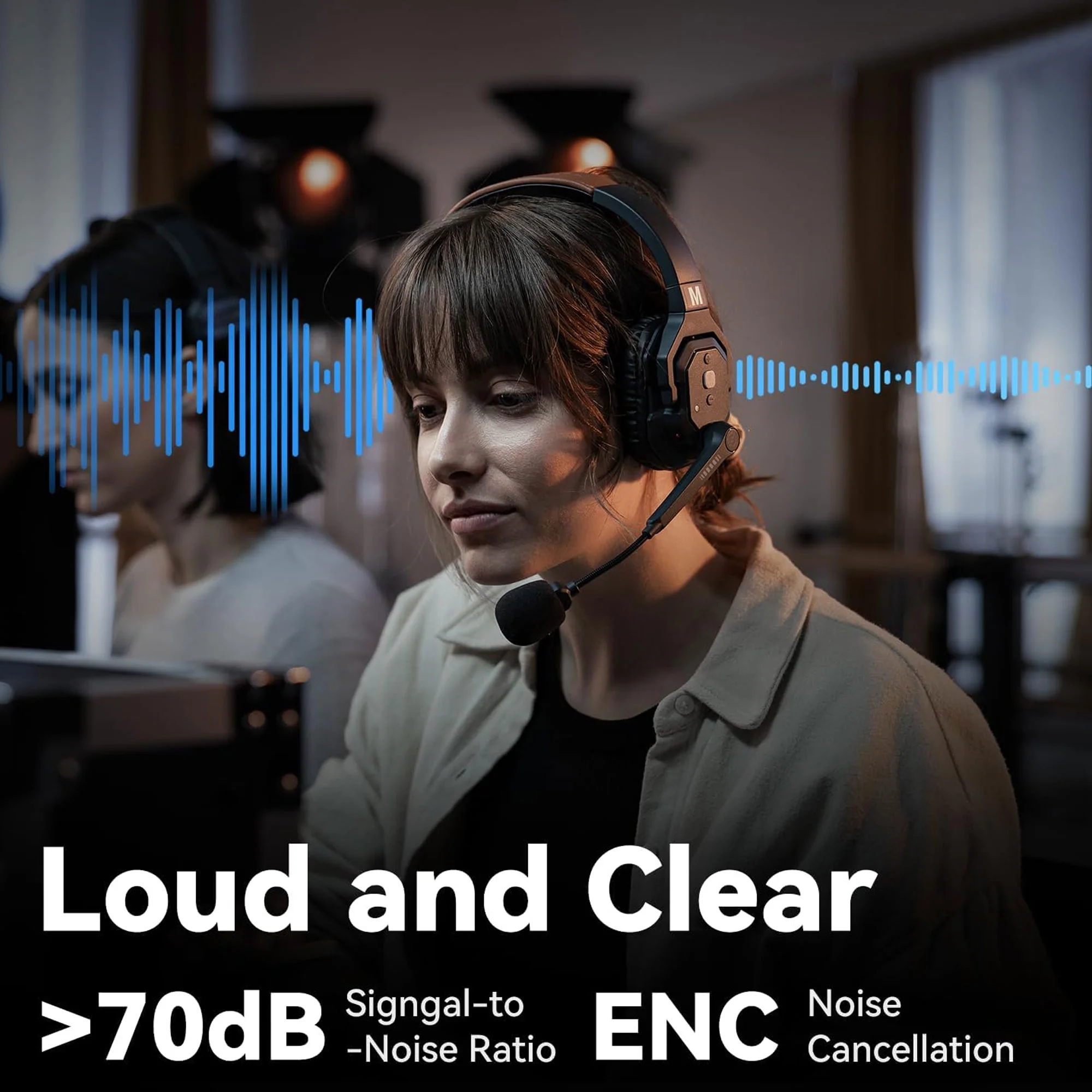 Hollyland Solidcom SE Global 5S 5-Person Full-Duplex Single-Ear Noise-Canceling Headset Intercom System (2.4 GHz) - Image 3