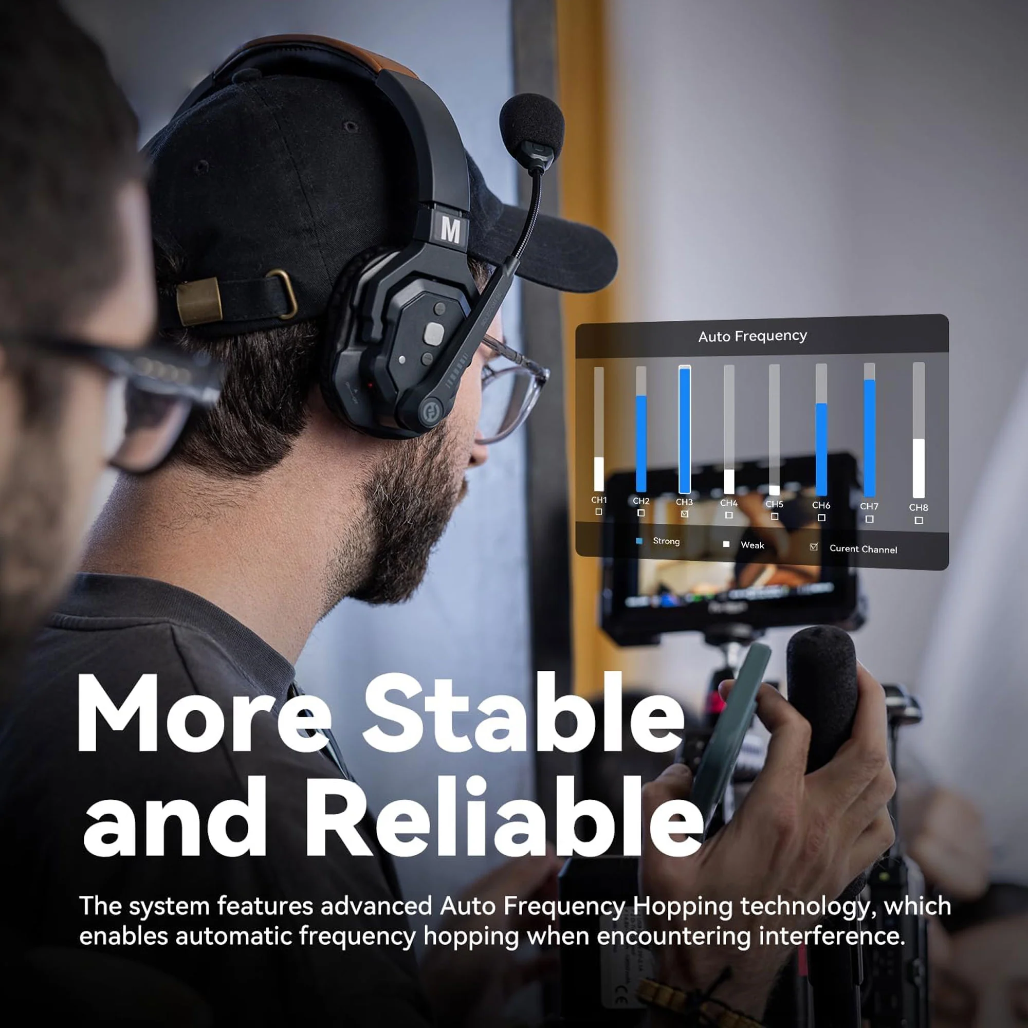 Hollyland Solidcom SE Global 5S 5-Person Full-Duplex Single-Ear Noise-Canceling Headset Intercom System (2.4 GHz) - Image 5