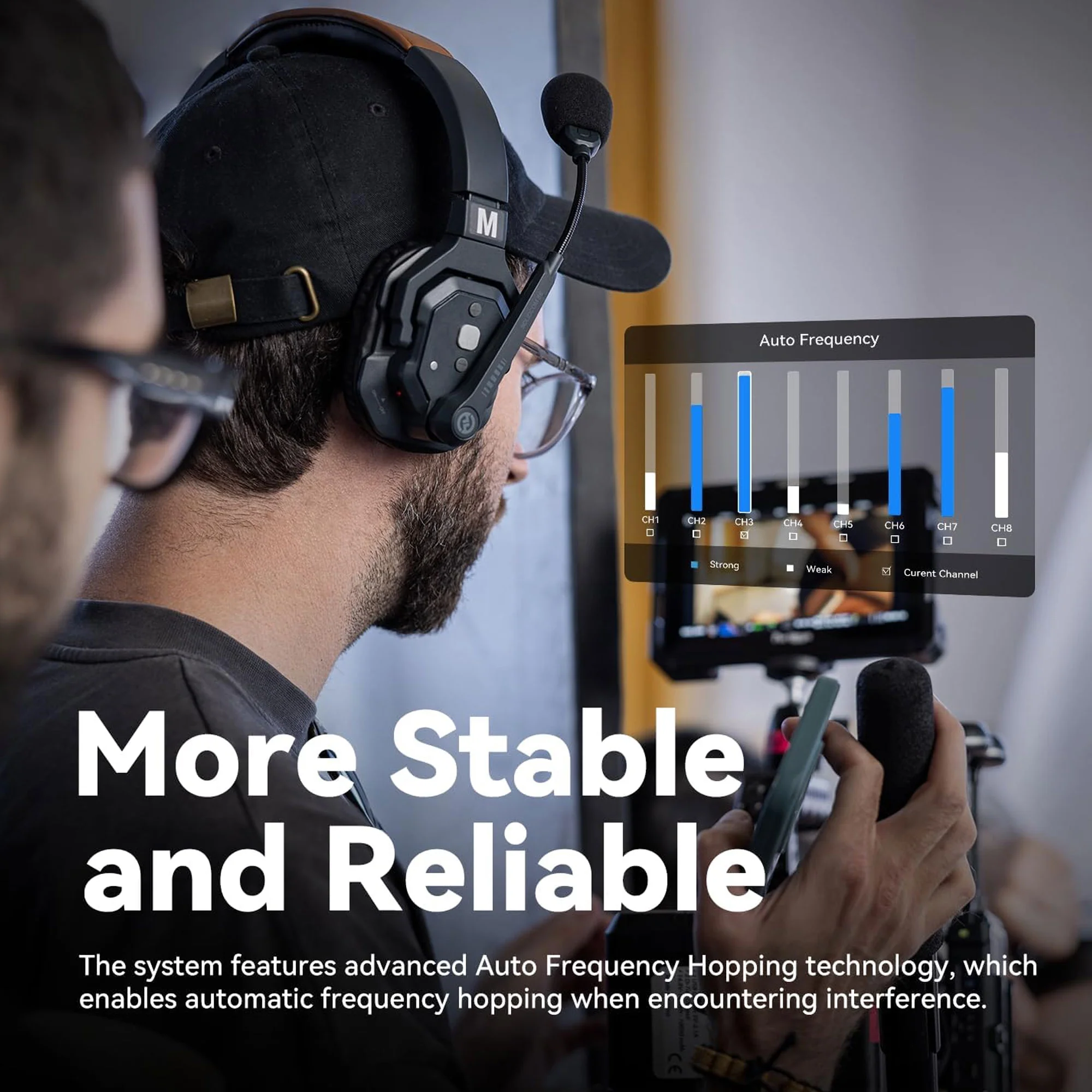 Hollyland Solidcom SE Global Full-Duplex Wireless Single-Ear Remote Headset (2.4 GHz) - Image 5