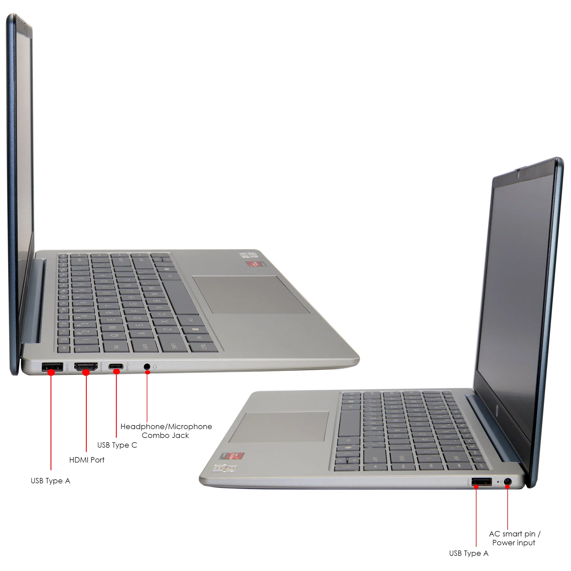 HP 14" HD Windows Laptop AMD Athlon 7120 - 4GB RAM, 128GB UFS (Moonlight Blue) + Splash Proof Laptop Bag - Image 7