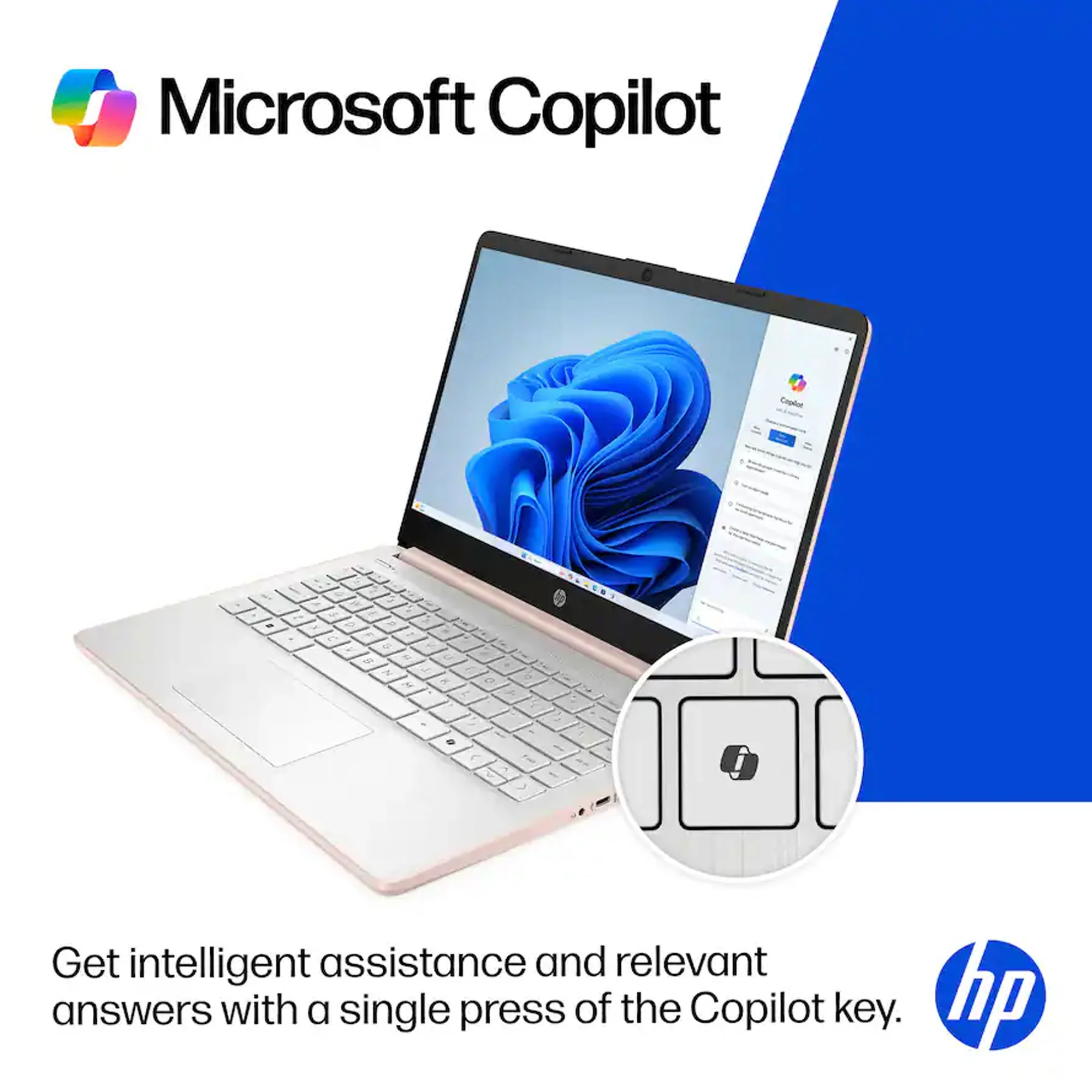 HP 14" Laptop - Intel Celeron N4500 - 4GB Memory, 64GB eMMC (Pale Rose Gold) + Splash Proof Laptop Bag - Image 5