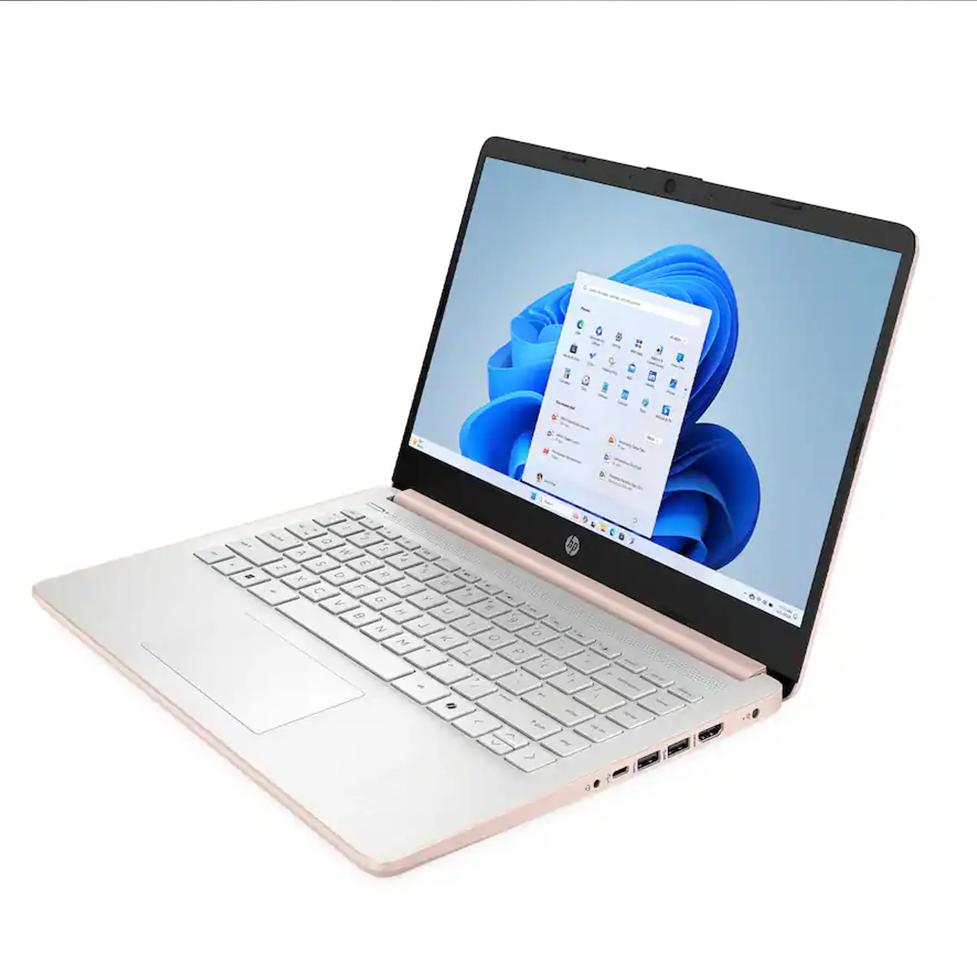 HP 14" Laptop - Intel Celeron N4500 2021 - 4GB Memory, 64GB eMMC (Pale Rose Gold) with Laptop Bag and Cables - Image 7