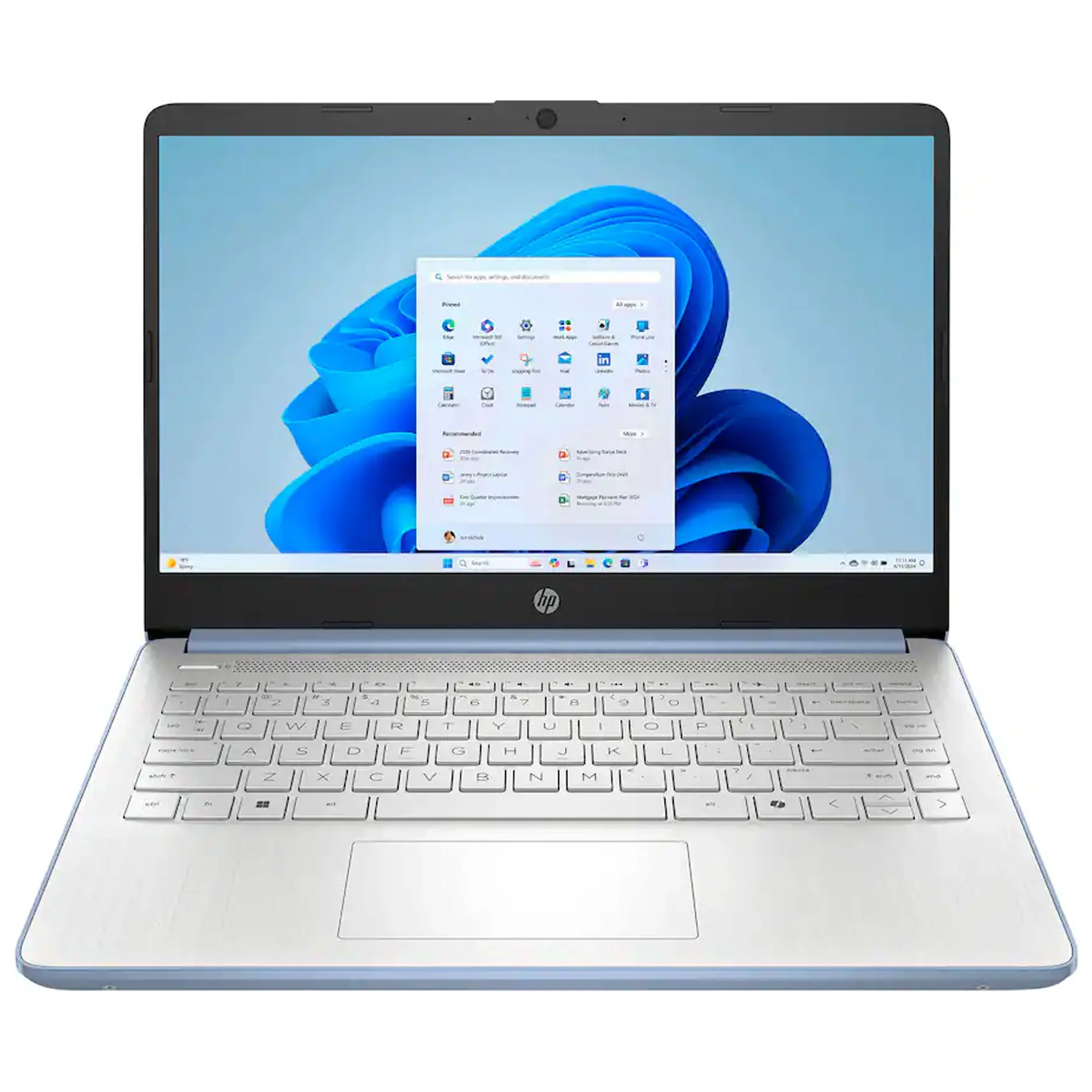 HP 14" Laptop - Intel Processor N150 2025 - 4GB Memory, 128GB UFS (Sky Blue) - Image 2