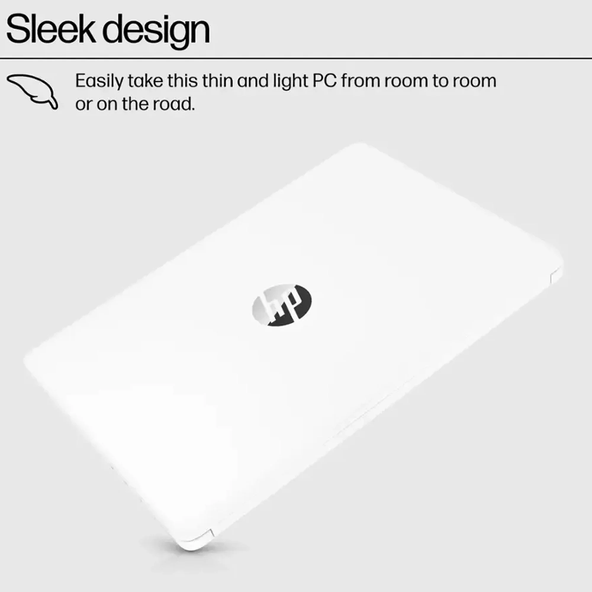 HP 14-Inch Laptop with Intel Celeron N4500 Processor, 4GB RAM, 64GB eMMC Storage – Snowflake White + Cables - Image 10