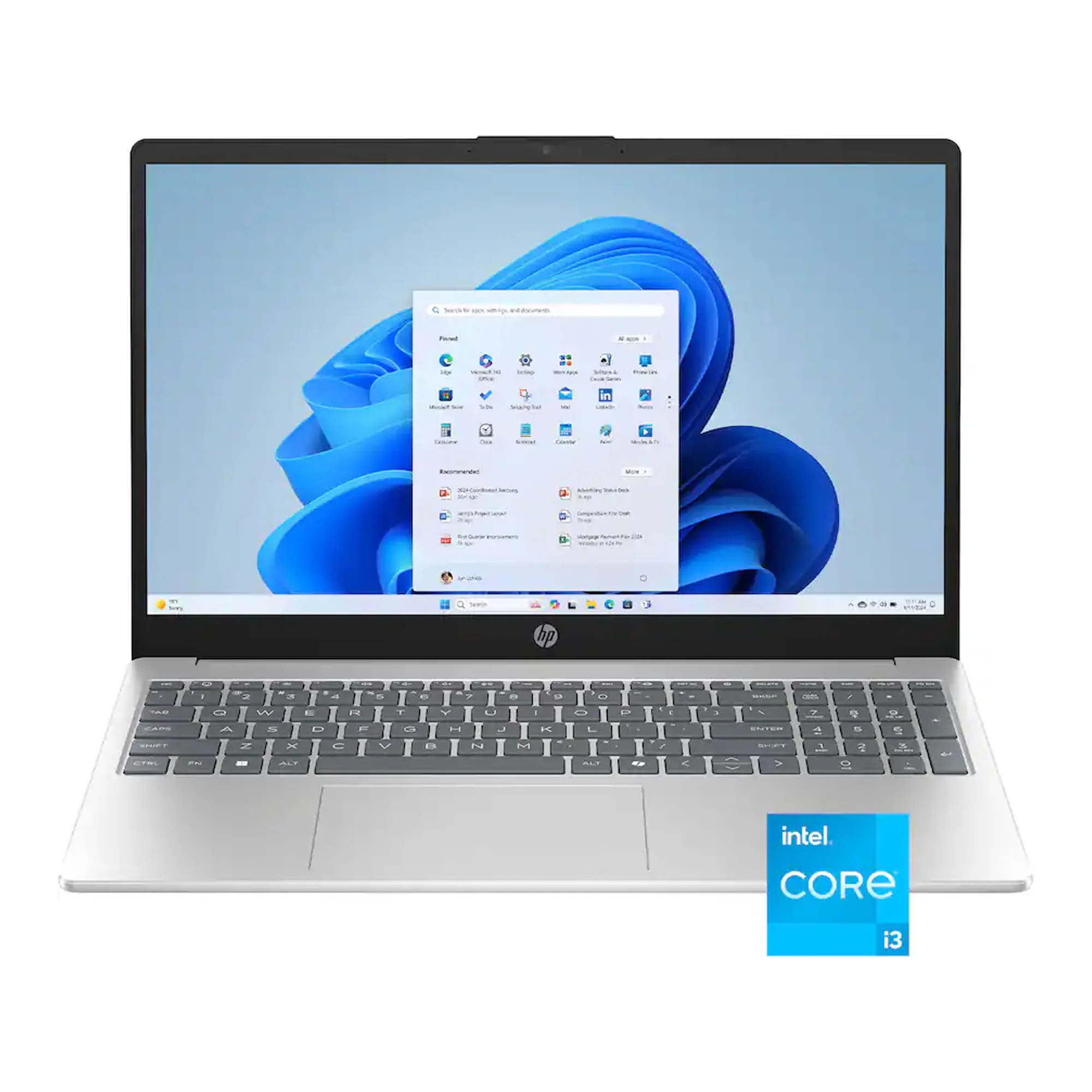 HP 15.6" Laptop - Intel Core i3 N305 2023 - 8GB Memory, 128GB UFS (Natural Silver)