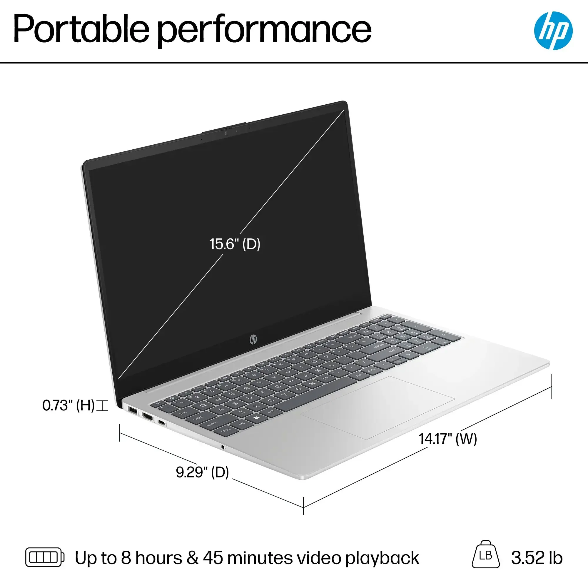 HP 15.6" Touch-Screen Laptop, Intel Core i5, 8GB Memory, 512GB SSD (NaSilver) - Image 6