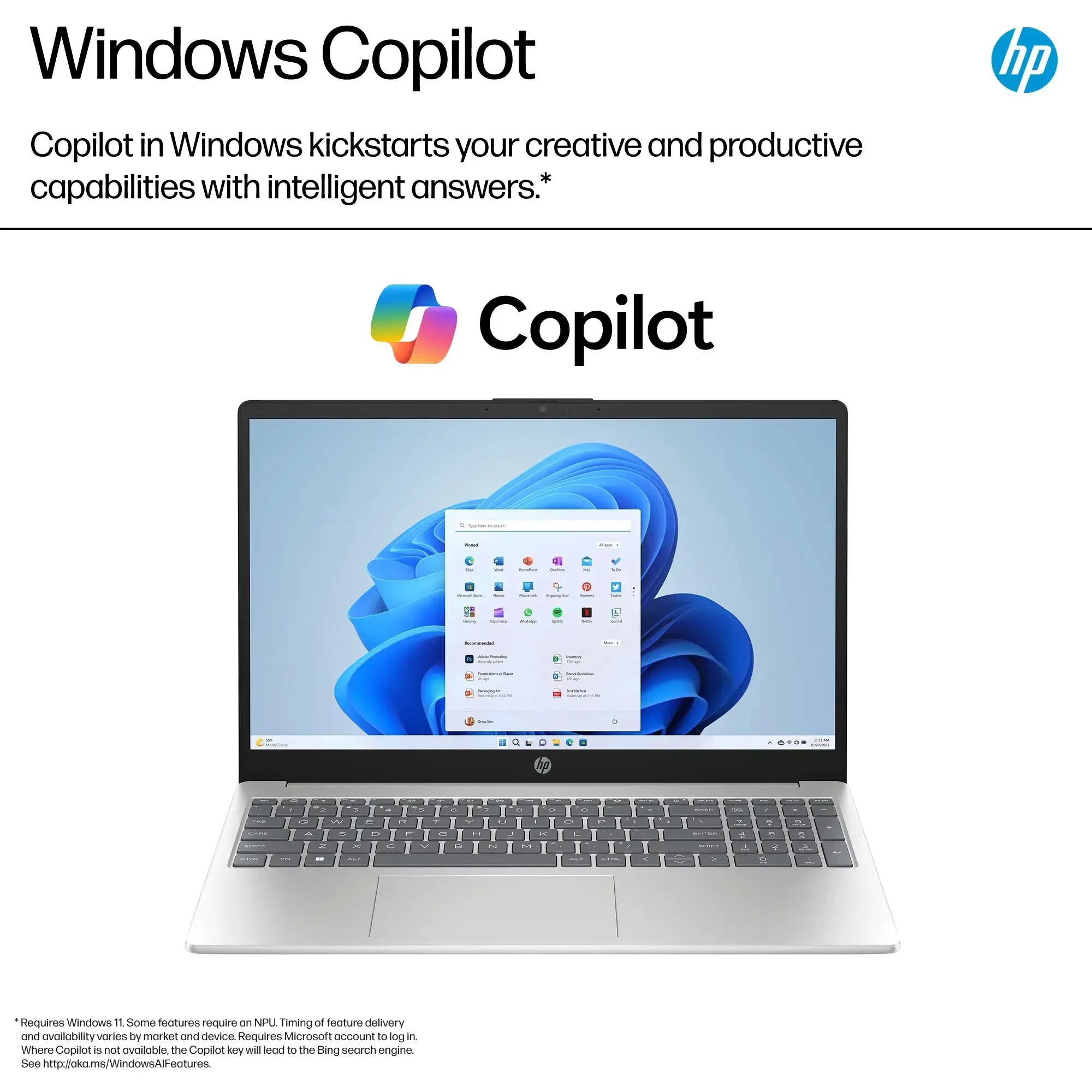 HP 15.6" Touch-Screen Laptop, Intel Core i5, 8GB Memory, 512GB SSD (NaSilver) with 10FT USB 2.0 480MBPS Type A Male To B Male Cable and HDMI Cable - Image 10