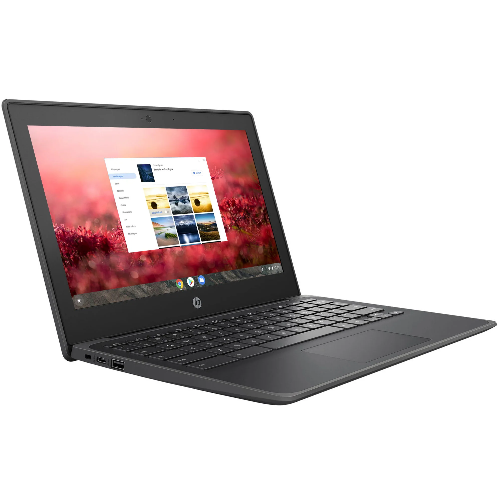 HP 11.6" 32GB Chromebook 11 G8 EE Laptop with XM-USB Studio Recording USB Stereo Microphone with Desktop Stand and Samson SR350 Over-Ear Stereo Headphones (Special Edition Blue) Kit - Image 2