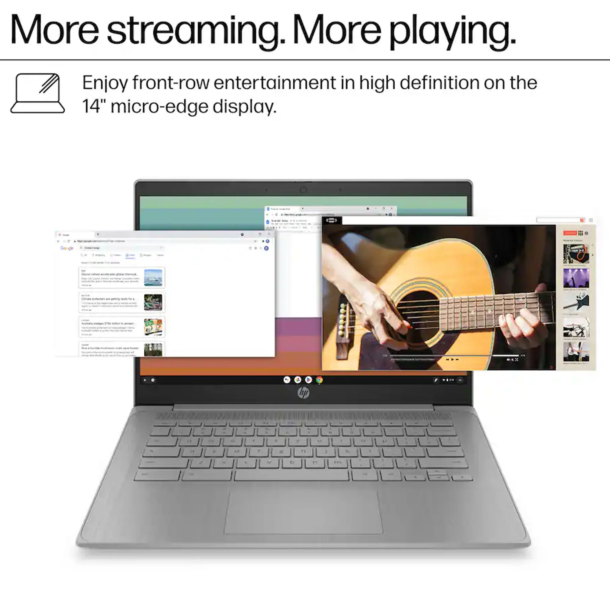HP Chromebook 14" HD Laptop -  Intel Celeron N4500 - 4GB Memory, 64GB eMMC (Modern Grey) - Image 9