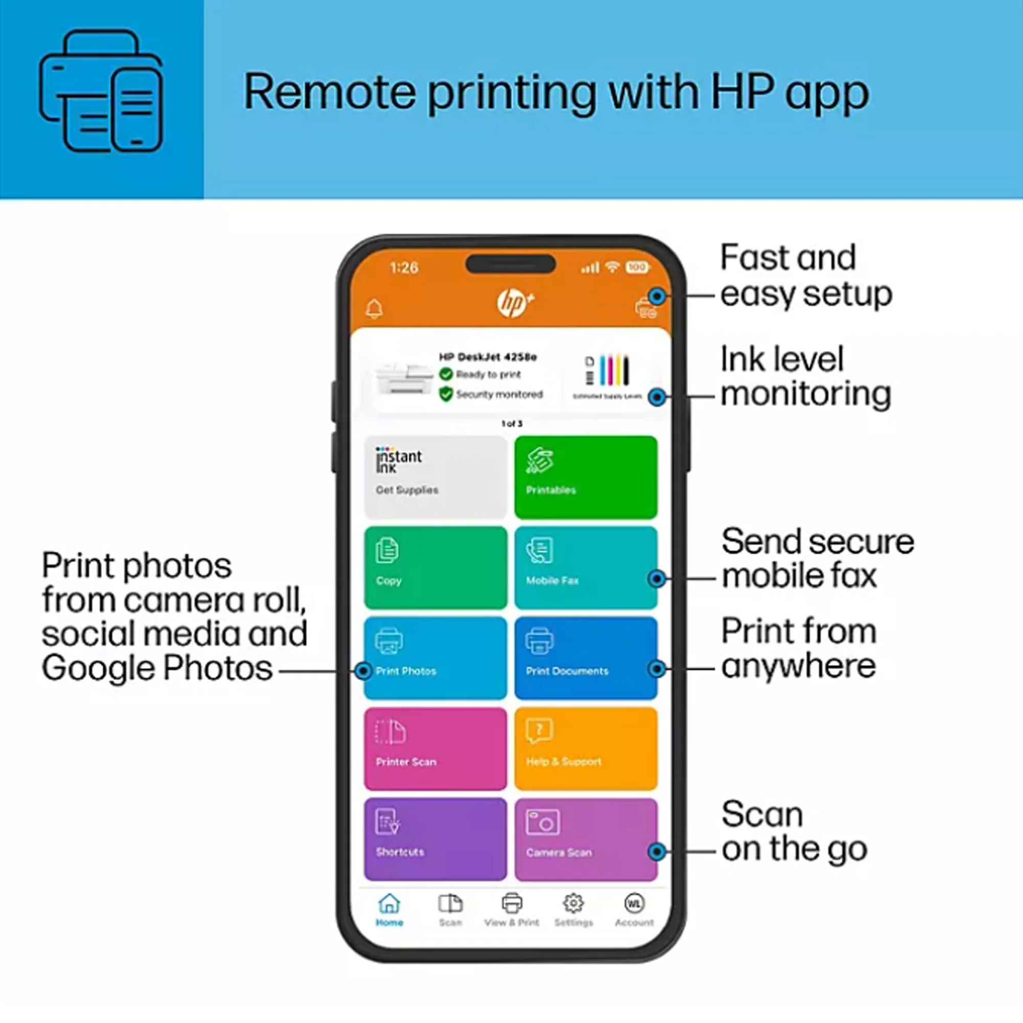 HP DeskJet 4258e All-in-One Printer (60K45A) - Image 8