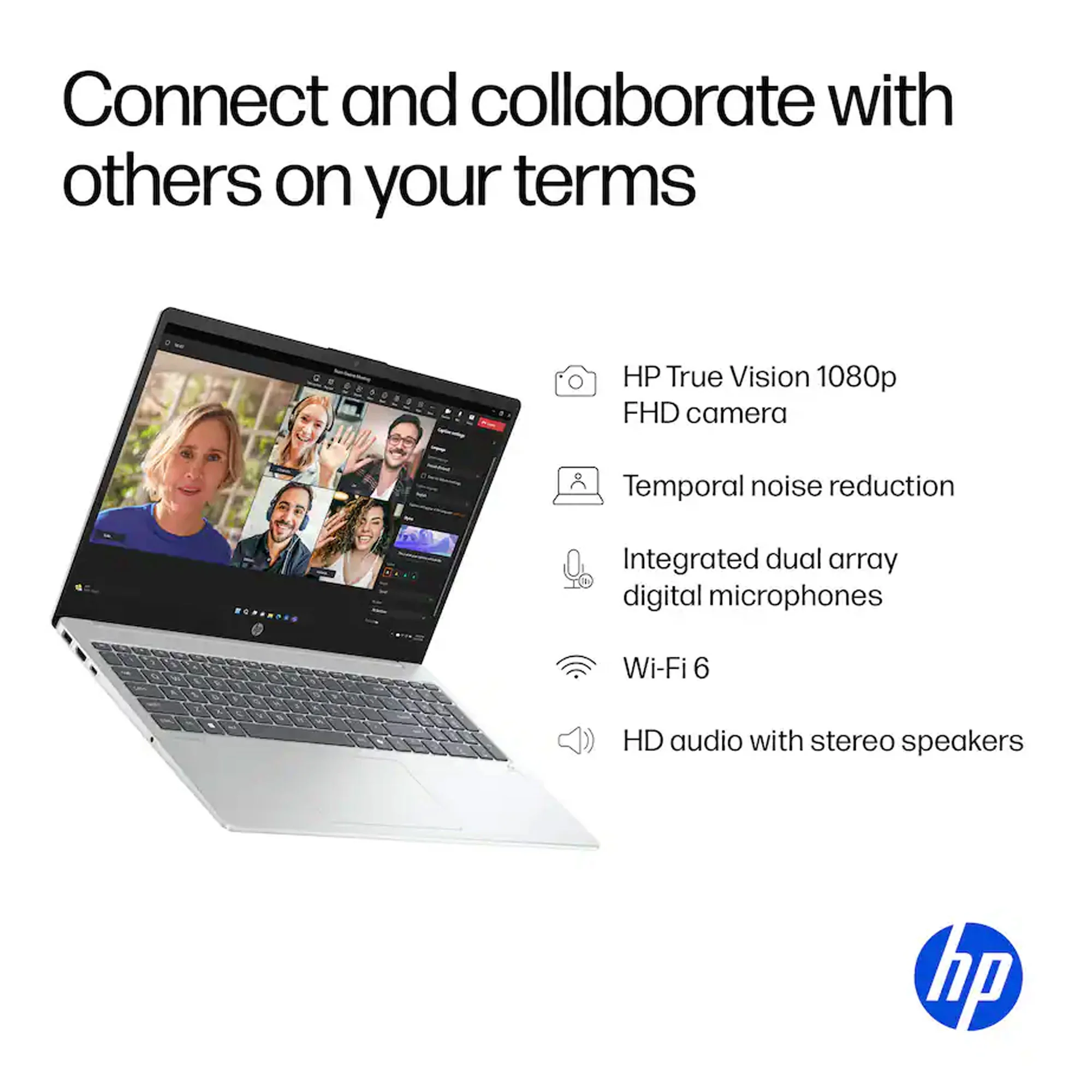HP OmniBook 3 Copilot+ PC 15.6" Full HD Touch-Screen Laptop - AMD Ryzen 5 AI 5 330 2025 - 16GB Memory, 12GB SSD (Glacier Silver) Complete Office Work Bundle - Image 7