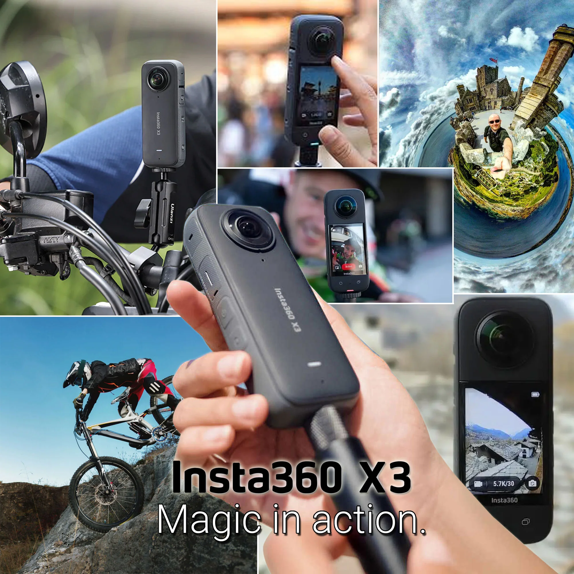 Insta360 X3 360° Action Camera Adventure Kit with All You Need Accessory Bundle - Image 4