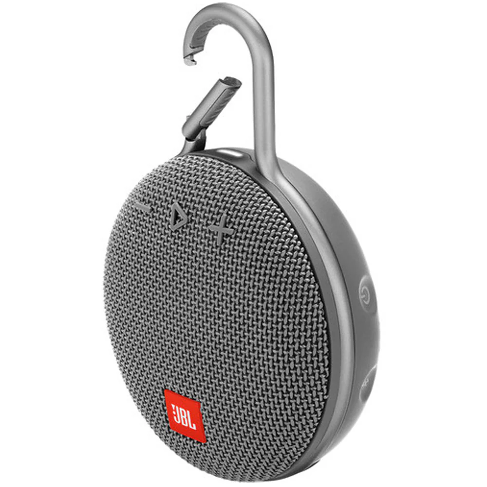 JBL Clip 3 Portable Wireless Bluetooth Speaker Gray and JBL T110 in Ear Headphones - Image 3