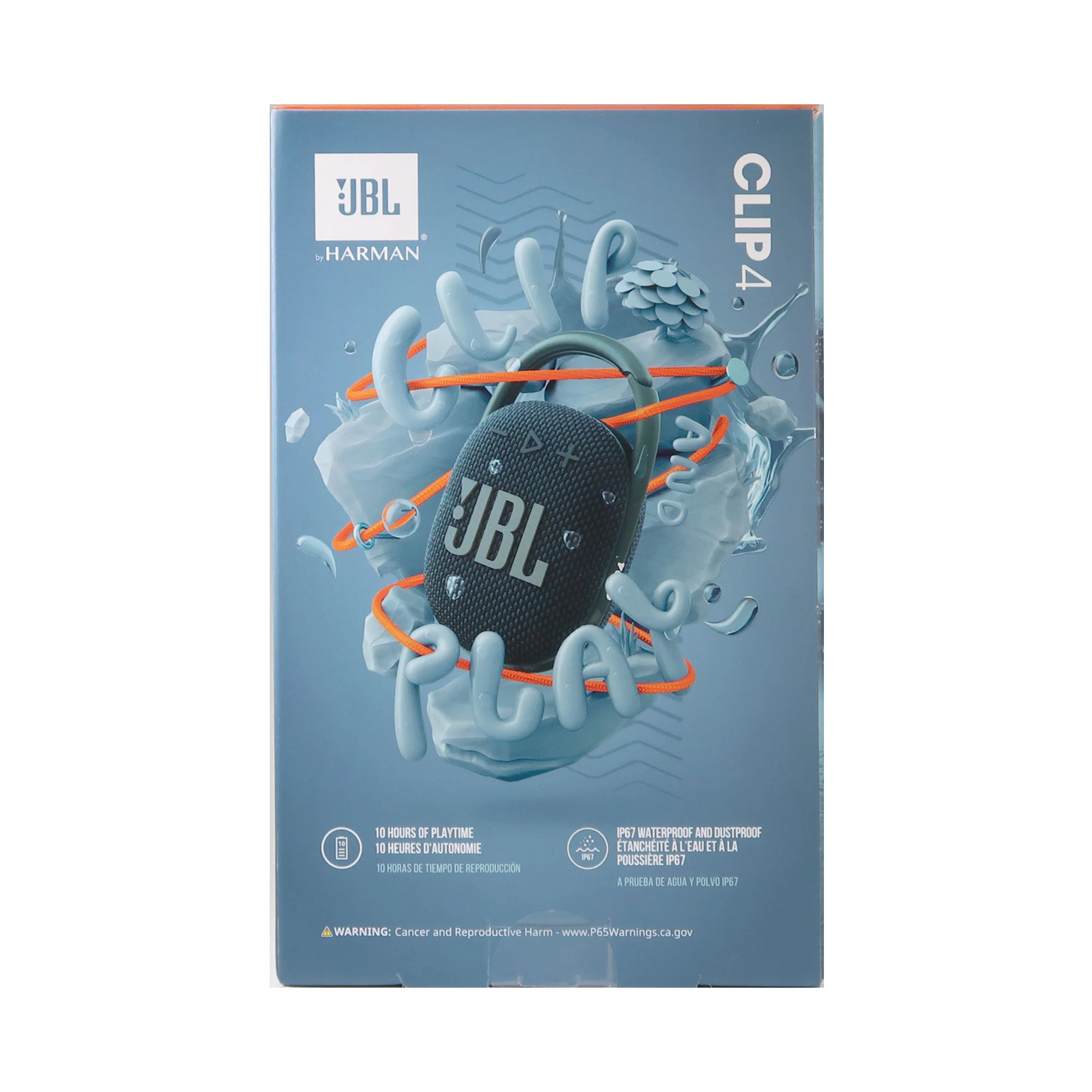 2x JBL Clip 4 Portable Bluetooth Waterproof Speaker (Blue) - Image 7