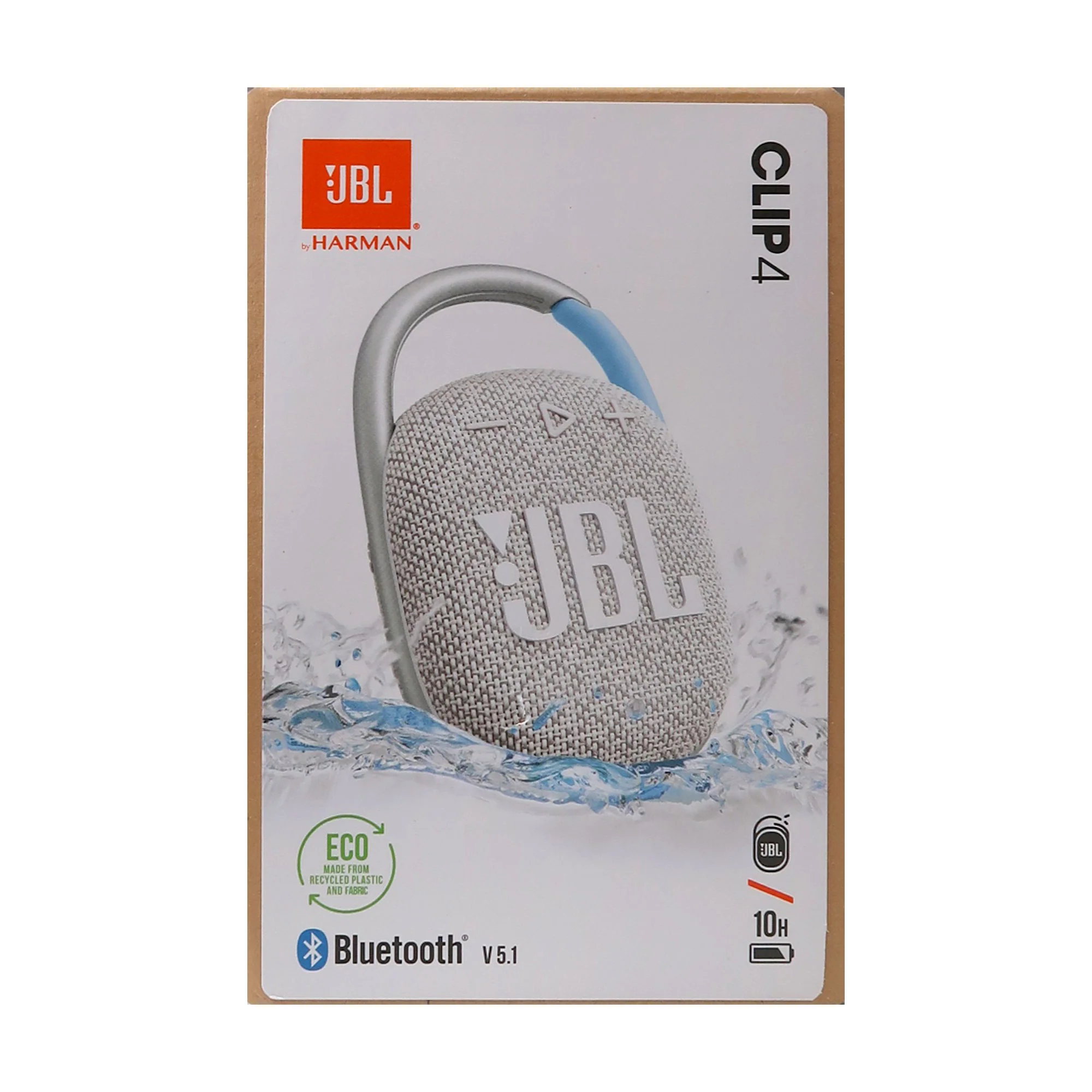 2x JBL Clip 4 Eco Ultra-Portable Waterproof Bluetooth Speaker (Cloud White) - Image 6
