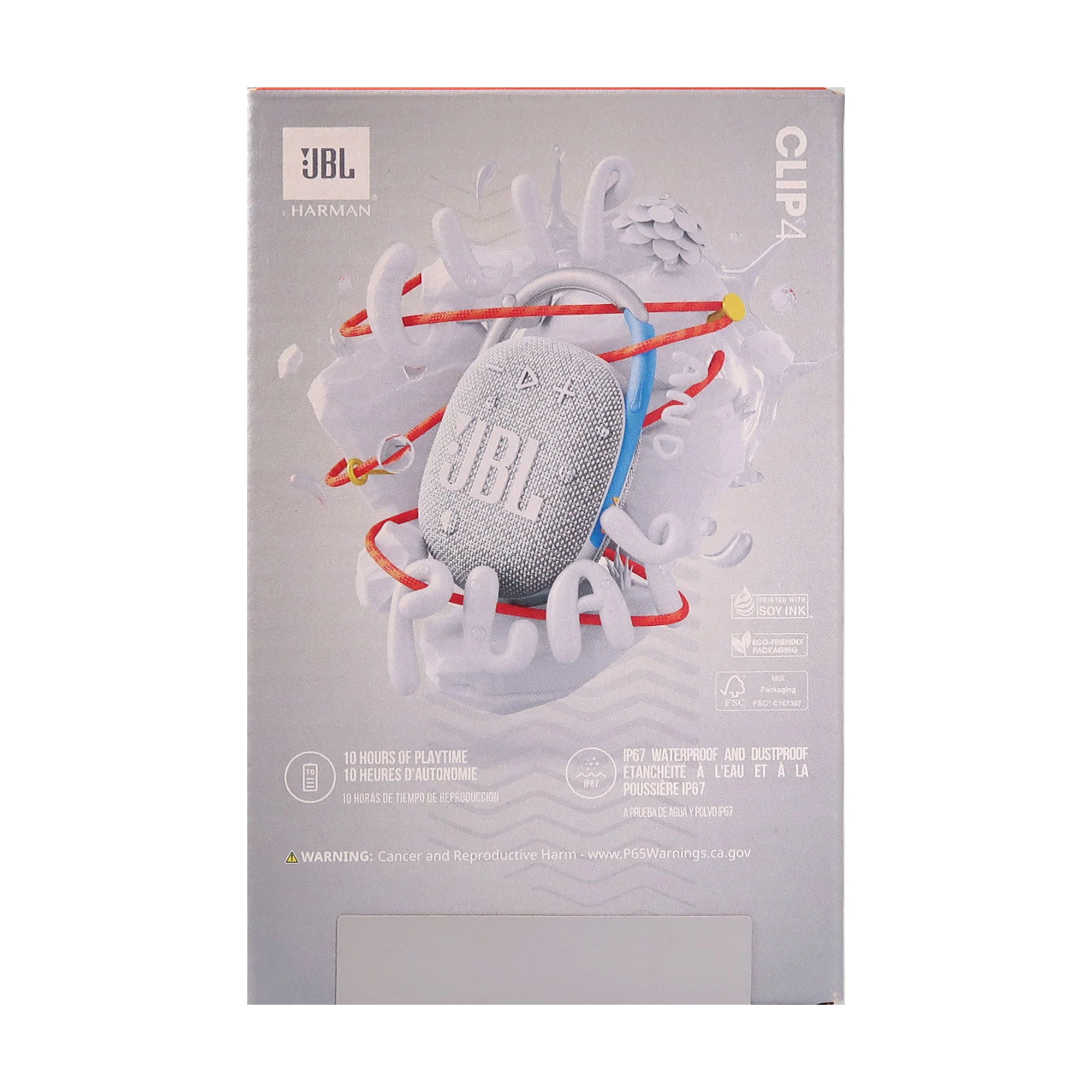 2x JBL Clip 4 Eco Ultra-Portable Waterproof Bluetooth Speaker (Cloud White) - Image 7