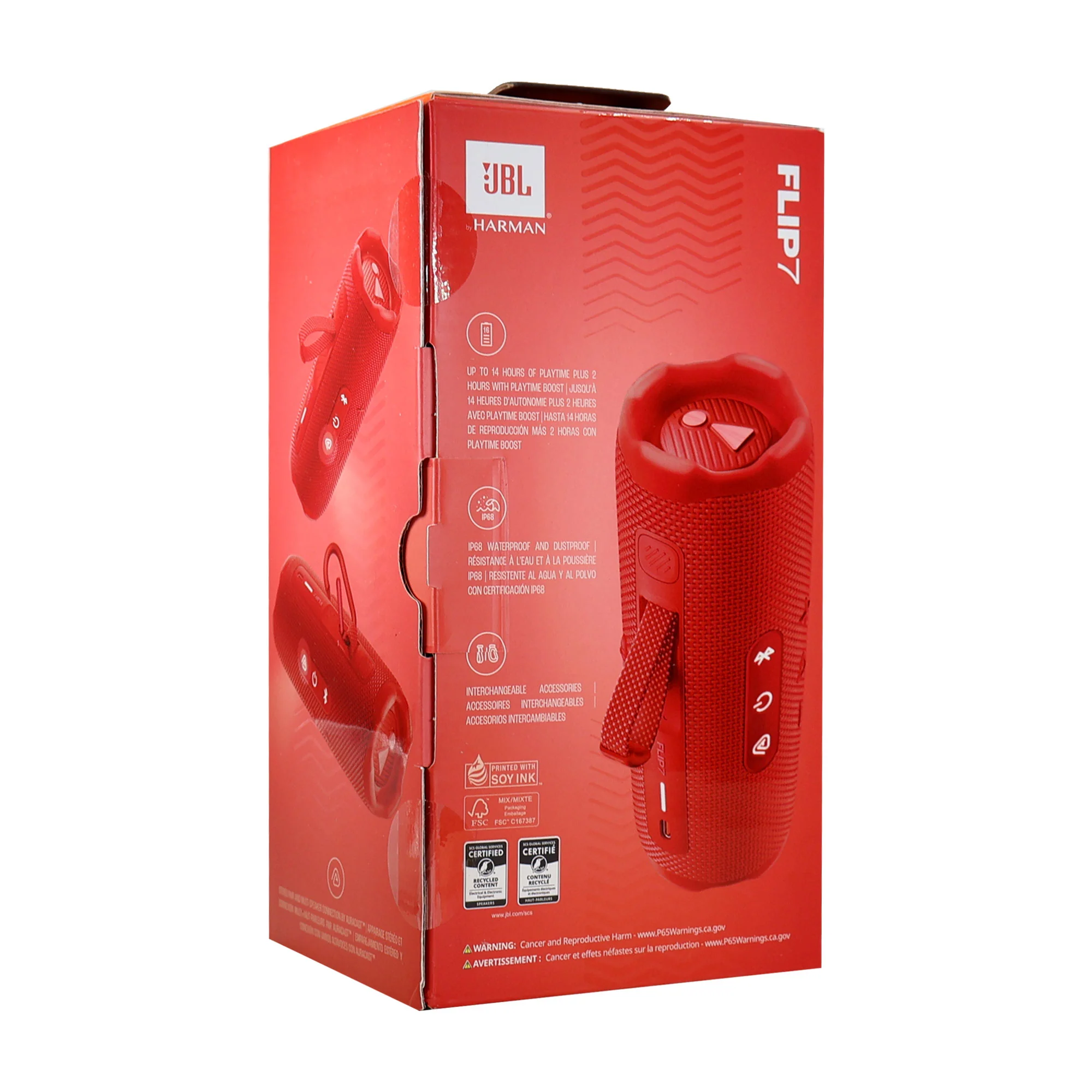 JBL Flip 7 Portable Waterproof Bluetooth Speaker (Red) with T110 in Ear Headphones Black and Fitness & Wellness Plus Software - Image 8