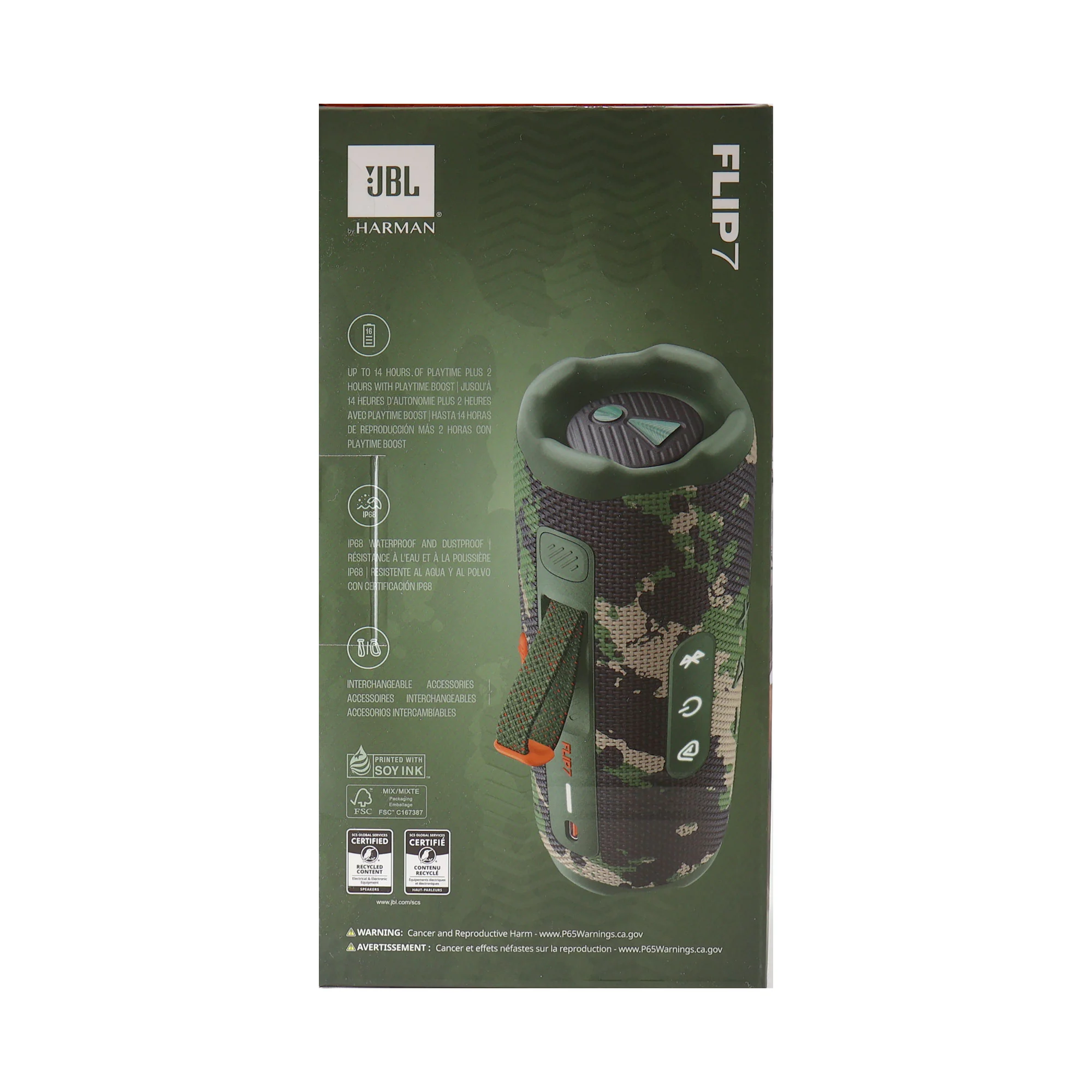 JBL Flip 7 Portable Waterproof Bluetooth Wireless Speaker (Camoflauge) - Image 5