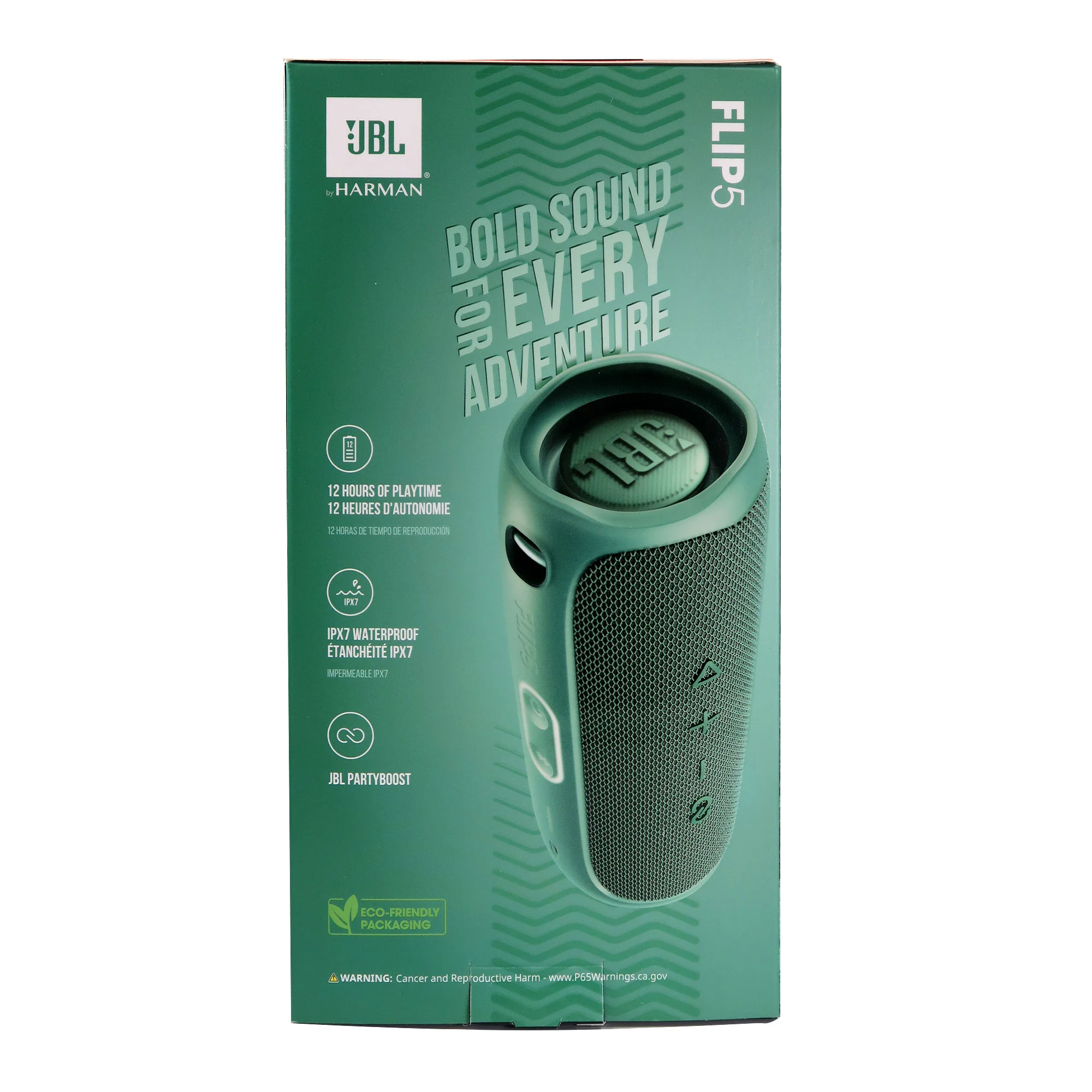 JBL Flip 5 Waterproof Bluetooth Speaker (Green, Eco Edition) - Image 6
