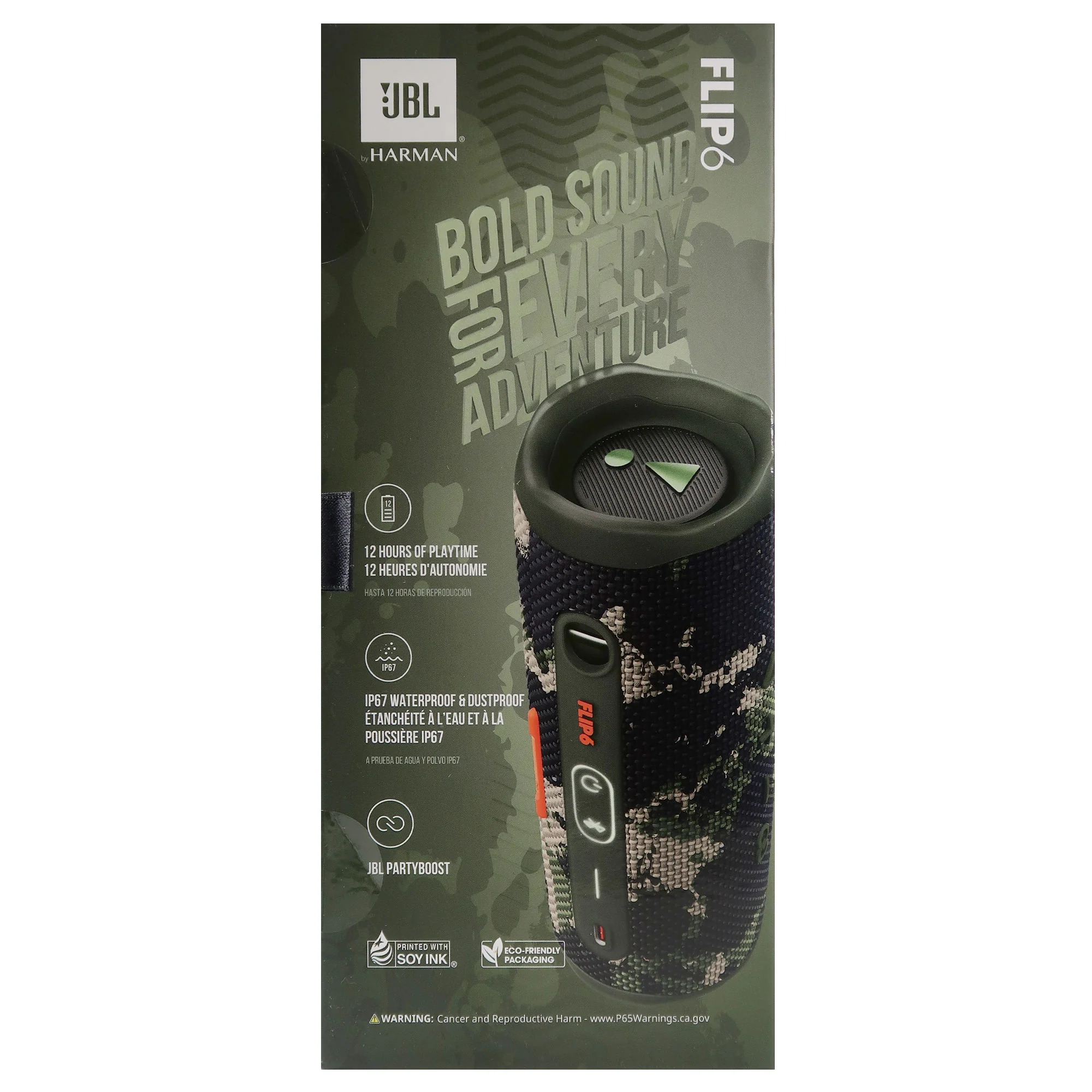 JBL Flip 6 Portable Waterproof Bluetooth Speaker (Squad) - Image 7