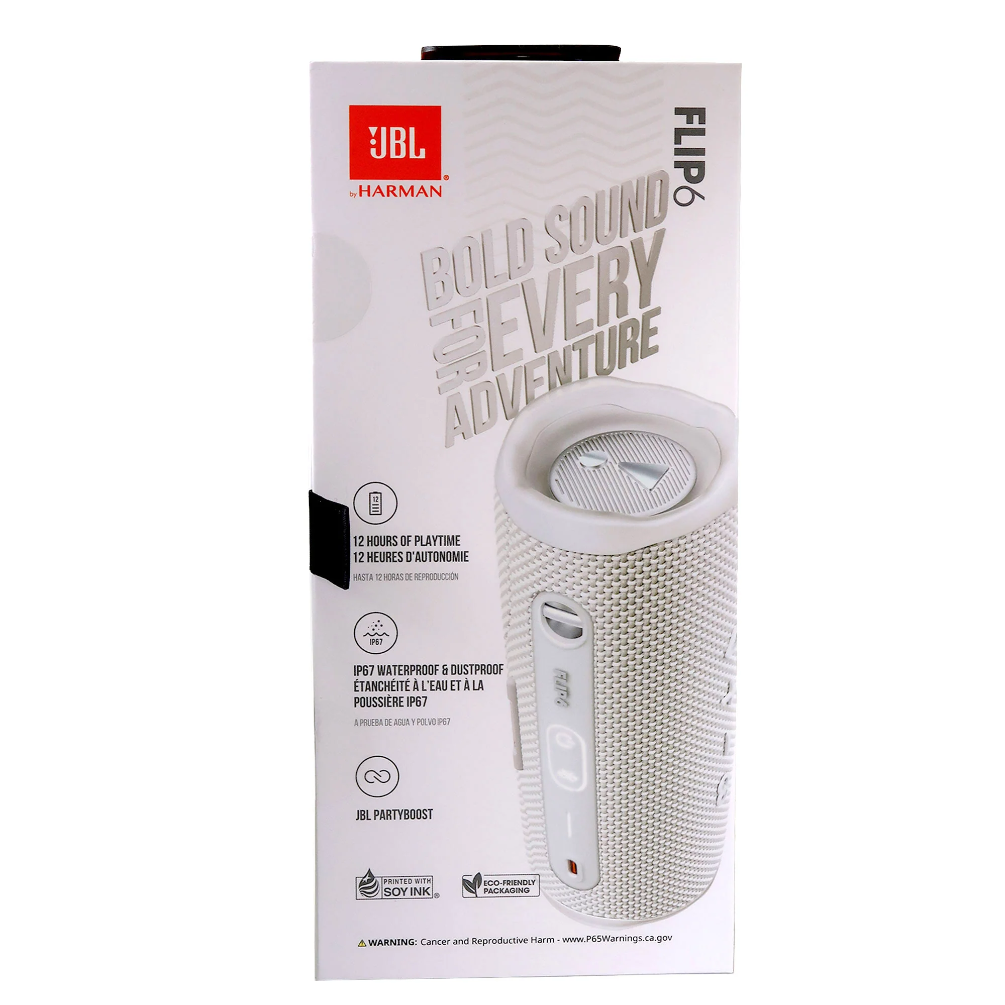 2x JBL Flip 6 Portable Waterproof Bluetooth Speaker (White) - Image 5