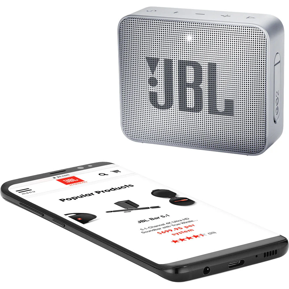 Jbl Go 2 Wireless Waterproof Bluetooth Speaker Ash Gray - Image 6