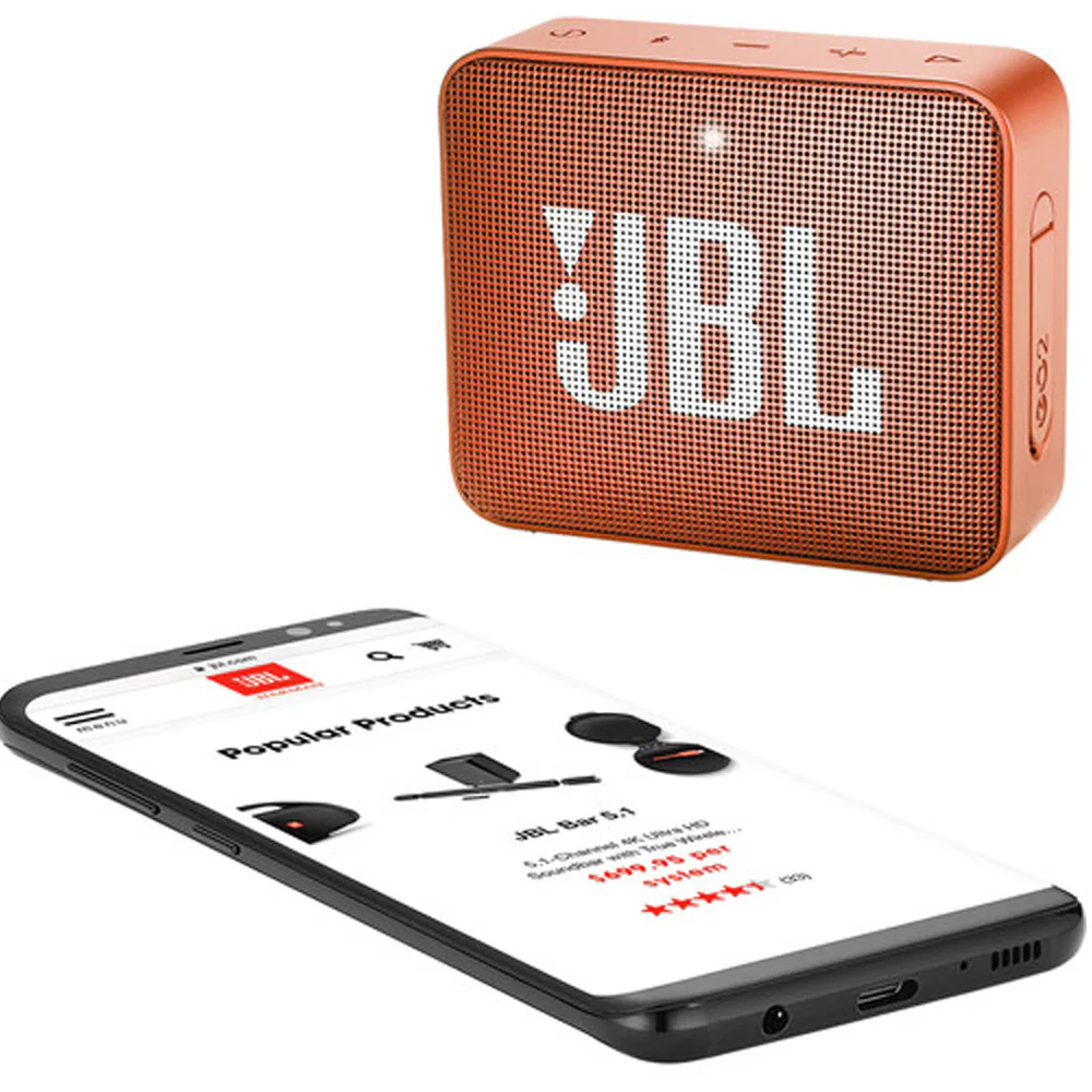 JBL Go 2 Wireless Waterproof Bluetooth Speaker Coral Orange - Image 6