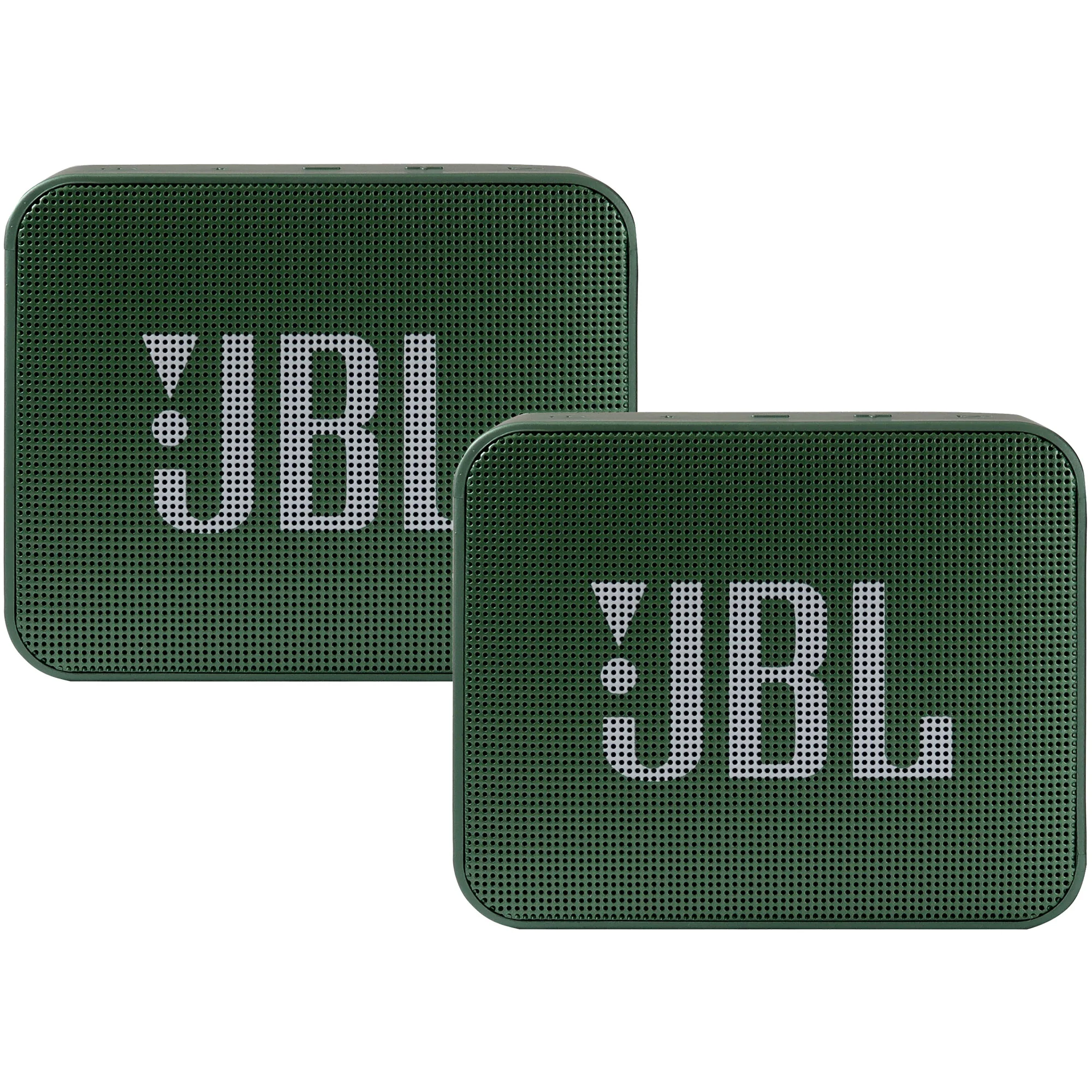 2x JBL GO 2 Portable Wireless Waterproof Speaker (Moss Green)