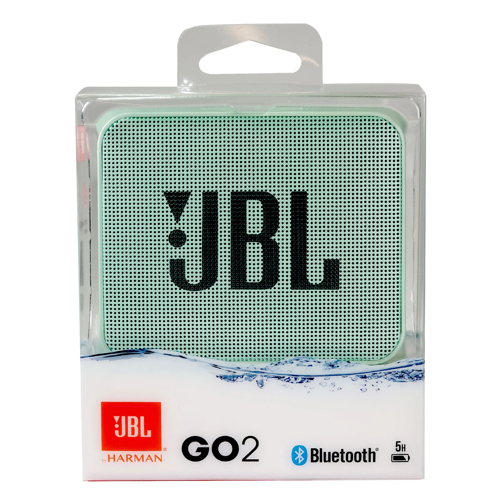 JBL GO 2 Portable Wireless Waterproof Speaker (Seafoam Mint) with JBL T110 in Ear Headphones Black - Image 6