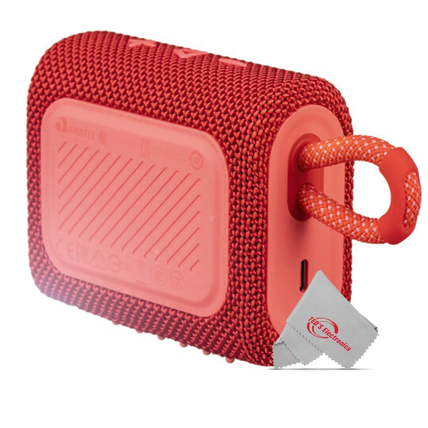 JBL Go 3 Portable Bluetooth Waterproof Speaker Red - Image 4