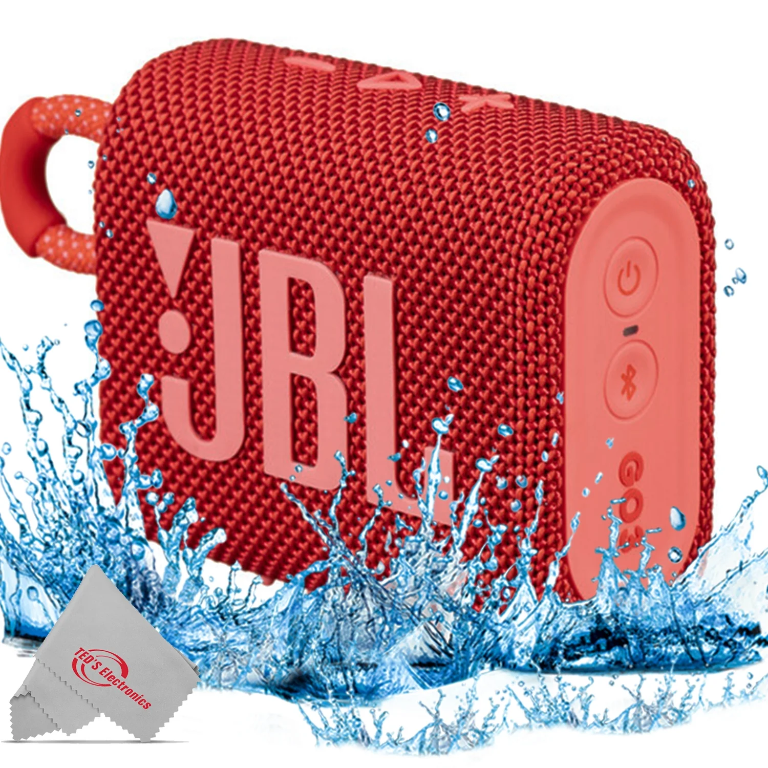 JBL Go 3 Portable Bluetooth Waterproof Speaker Red - Image 5