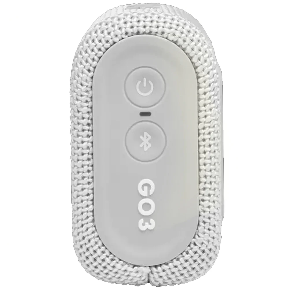 JBL Go 3 Portable Bluetooth Speaker White with JBL T110 in Ear Headphones - Image 4