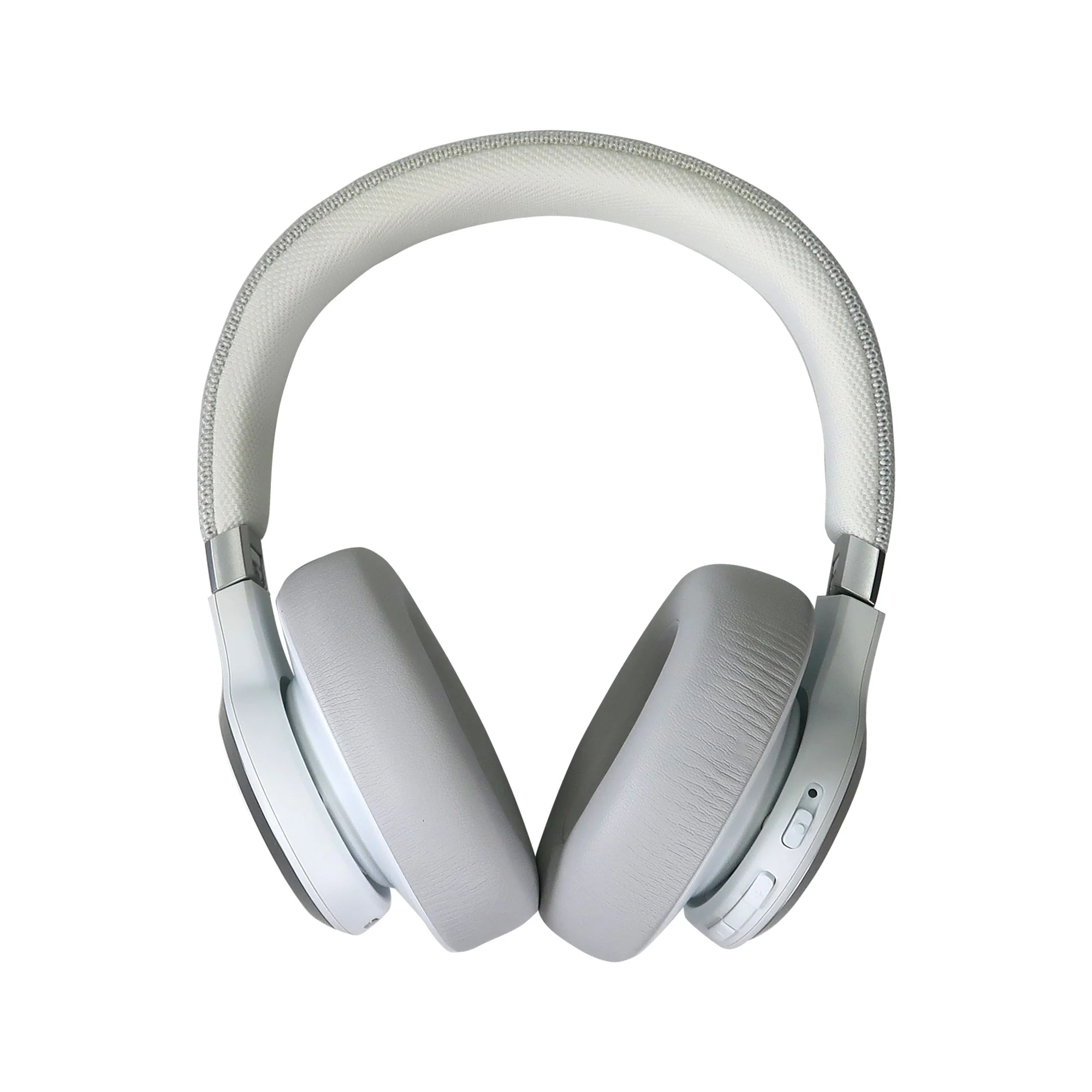 JBL Live 660NC Noise-Canceling Wireless Over-Ear Headphones (White) with JBL C50HI In-Ear Headphones White - Image 3