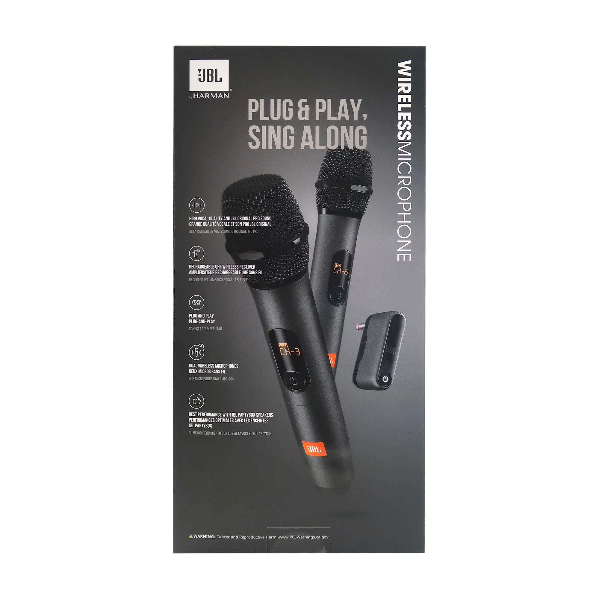 JBL Wireless Two Microphone System with Dual-Channel Receiver, Black - Image 6