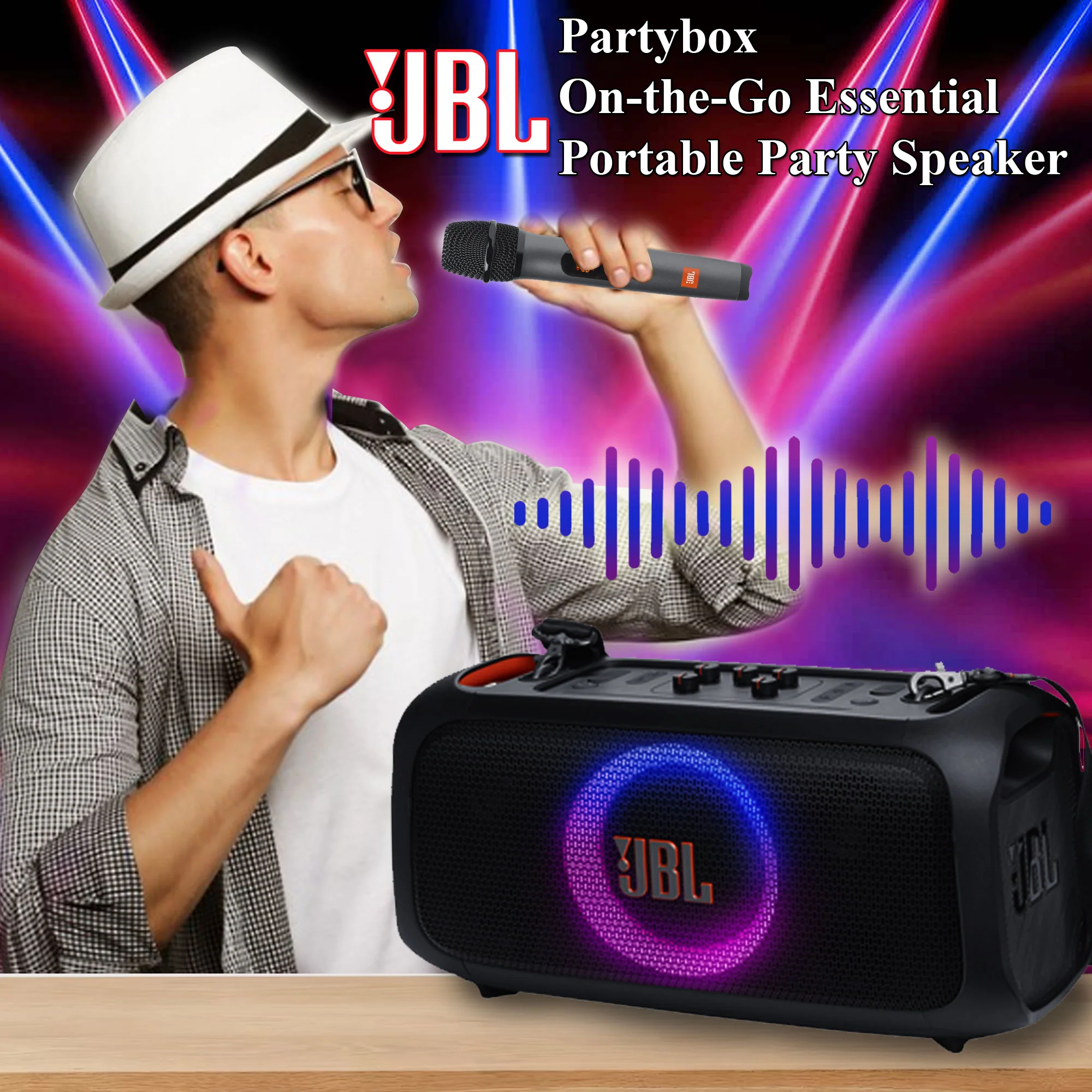 JBL PartyBox On-the-Go Essential Portable Wireless Party Speaker - 2 Units - Image 3