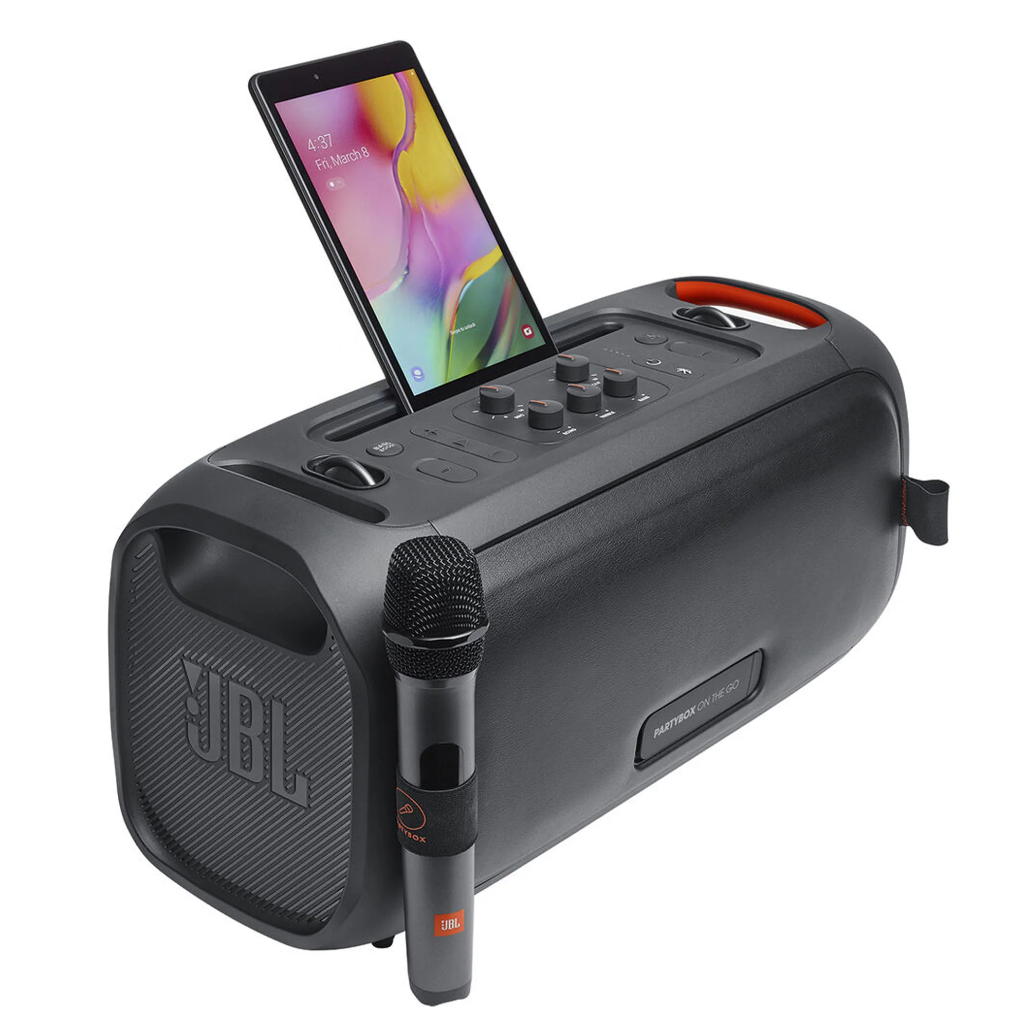 JBL PartyBox On-the-Go Essential Portable Wireless Party Speaker with 2x JBL T110 In Ear Headphones - Image 9