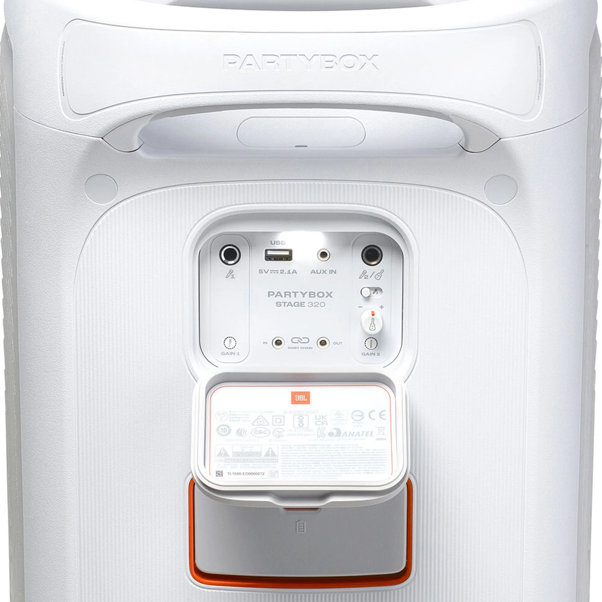 JBL PartyBox Stage 320 240W Wireless Party Speaker (White) - Image 6