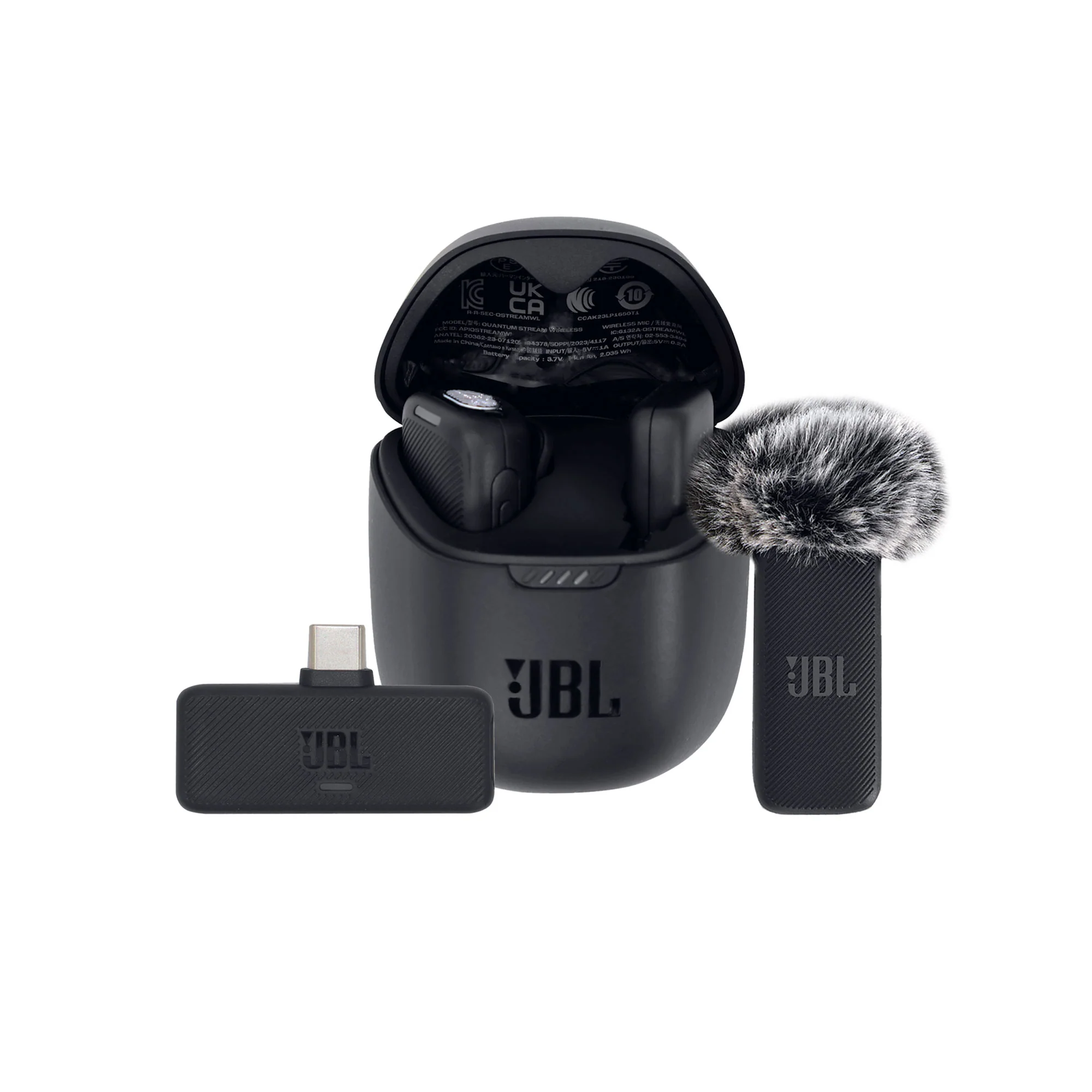 JBL Quantum Stream Wireless Clip-On Microphone System for USB-C Devices (2.4 GHz) with Audio Video Recording Bundle - Image 2