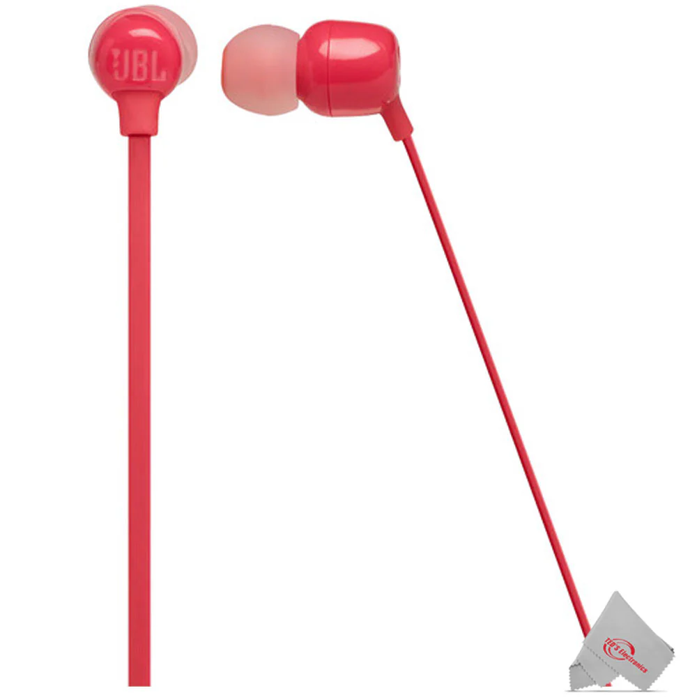JBL TUNE 115BT Wireless In-Ear Headphones Pure Bass Sound Coral with Mic - Image 2