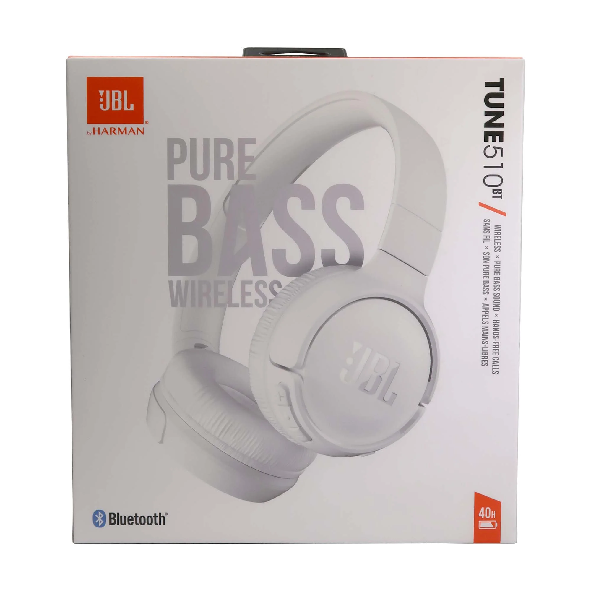 JBL Tune 510BT Wireless On-Ear Headphones (White) - Image 6