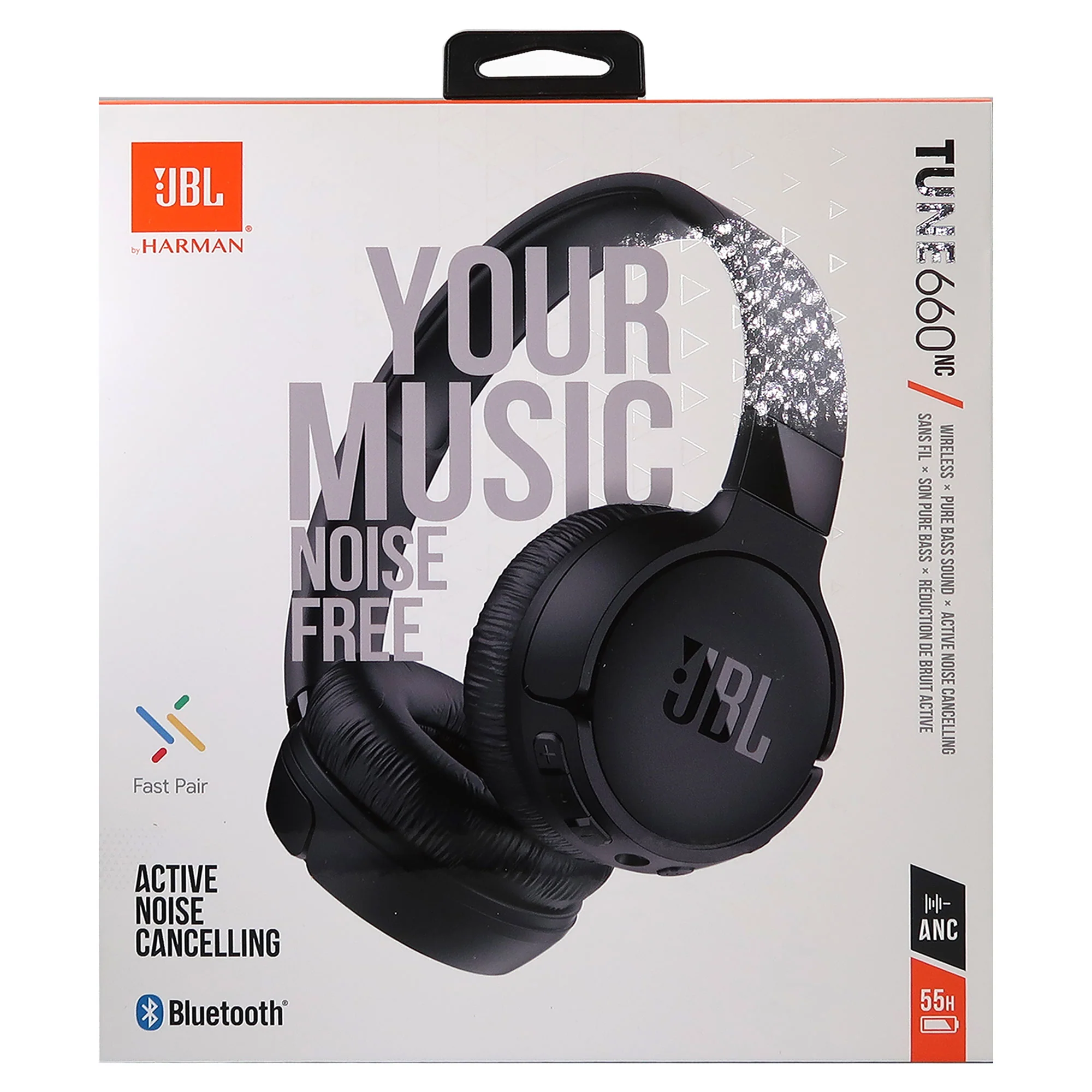 JBL Tune 660NC Noise-Canceling Wireless On-Ear Headphones (Black) with JBL C50HI In-Ear Headphones Black - Image 6