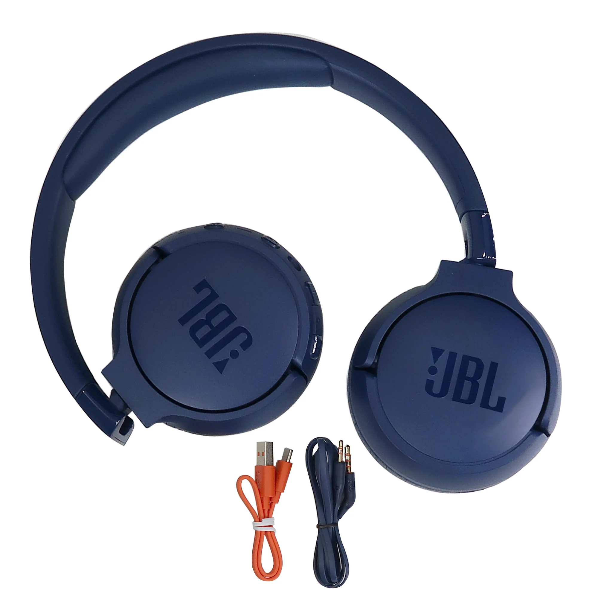 JBL Tune 660NC Noise-Canceling Wireless On-Ear Headphones (Blue) with JBL C50HI In-Ear Headphones Black - Image 5