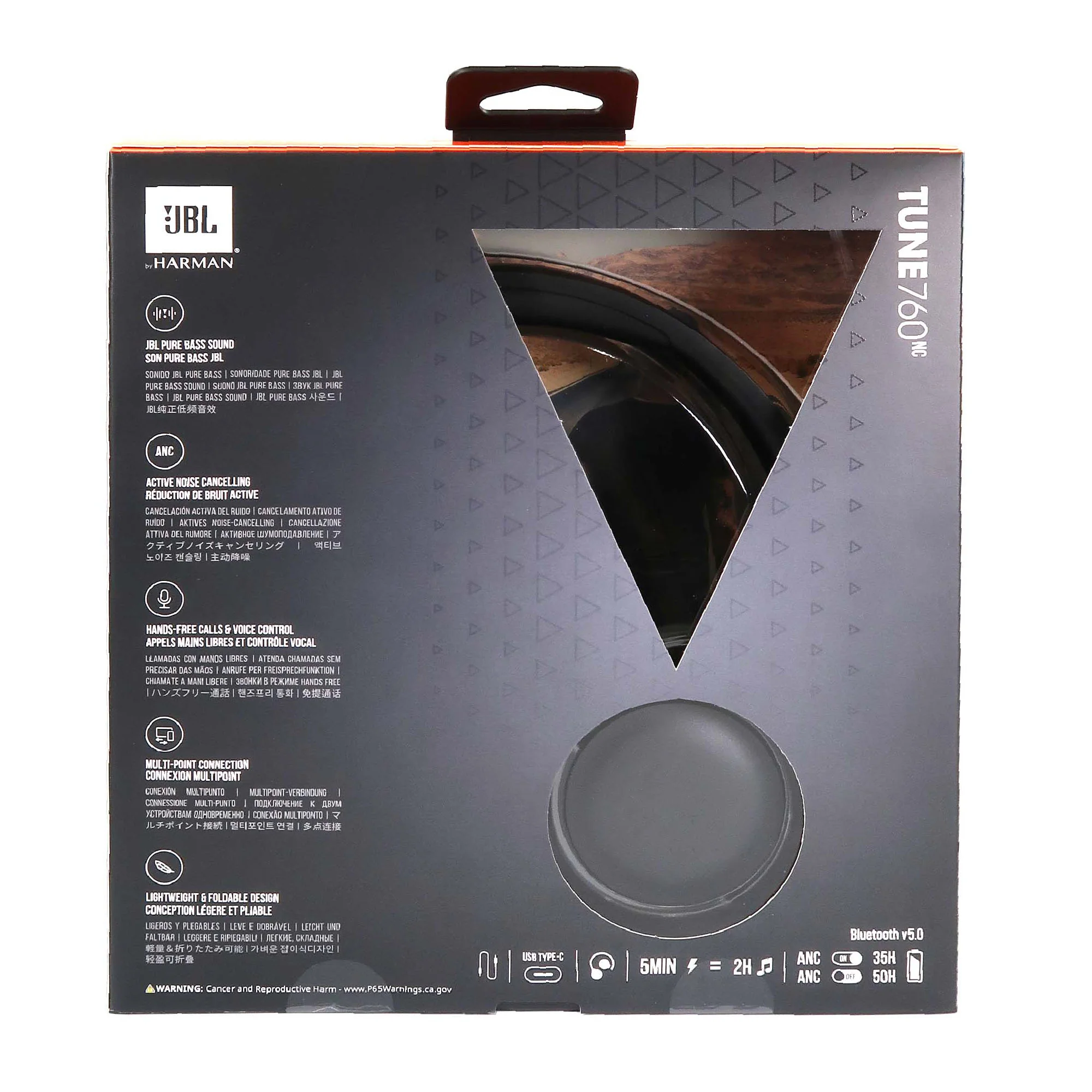JBL Tune 760NC Noise-Canceling Wireless Over-Ear Headphones (Black) - Image 6