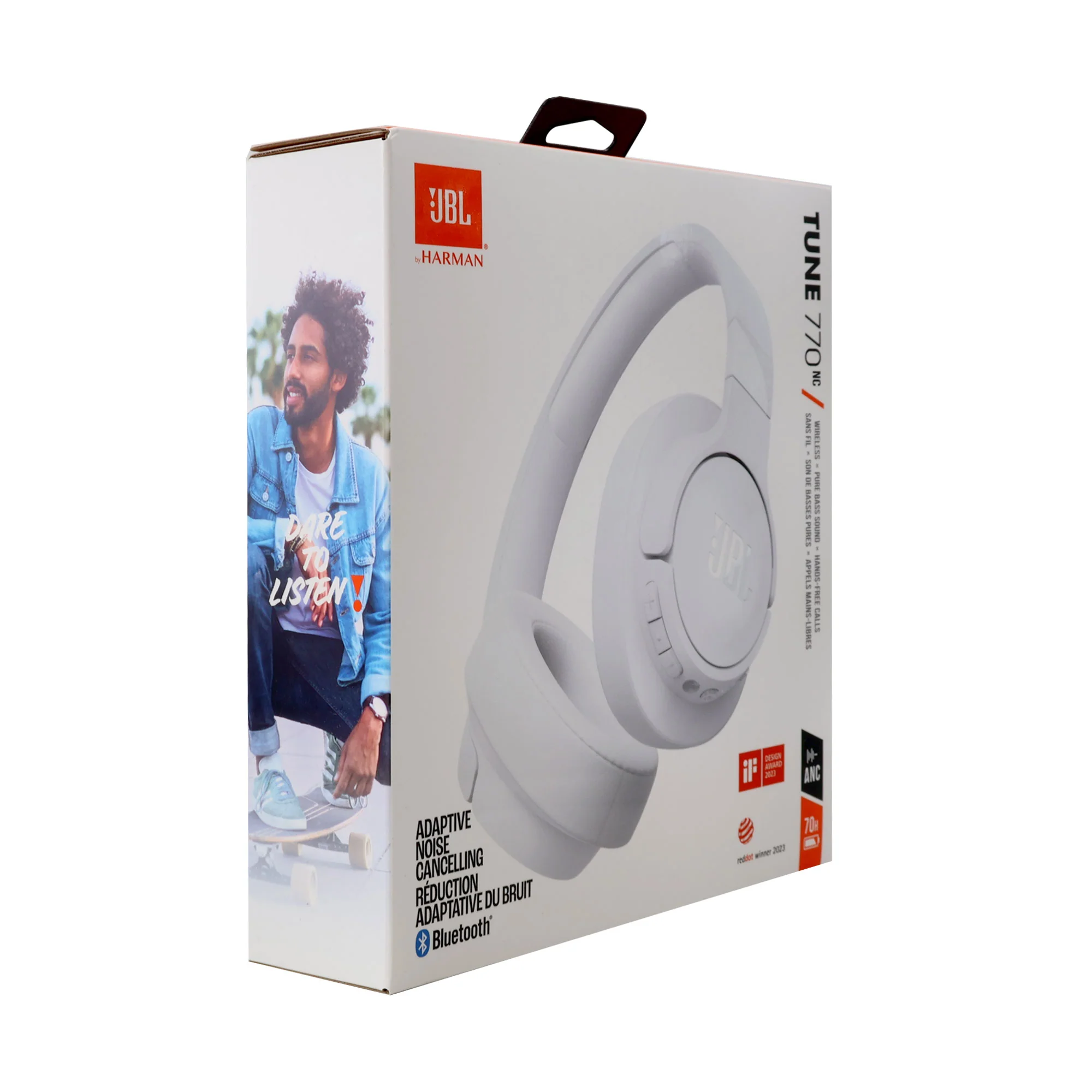 JBL Tune 770NC Noise-Cancelling Over-Ear Headphones (White) - Image 5