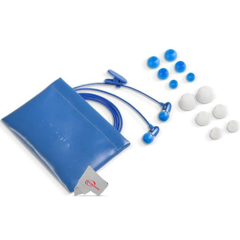 JLAB Jbuds Sleek 6mm Metal Earbuds Blue with 6mm Japanese Cobalt Magnet - Image 3
