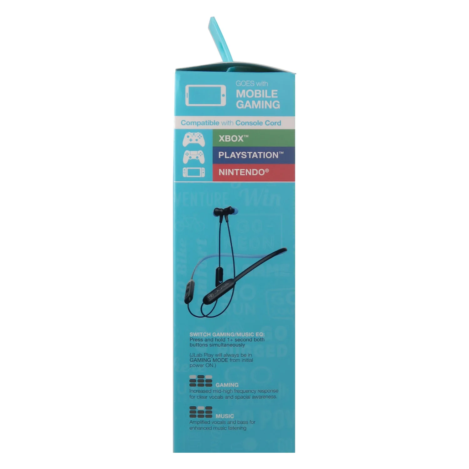 JLab Play Gaming Wireless Bluetooth Earbuds - Black/Blue - Image 8