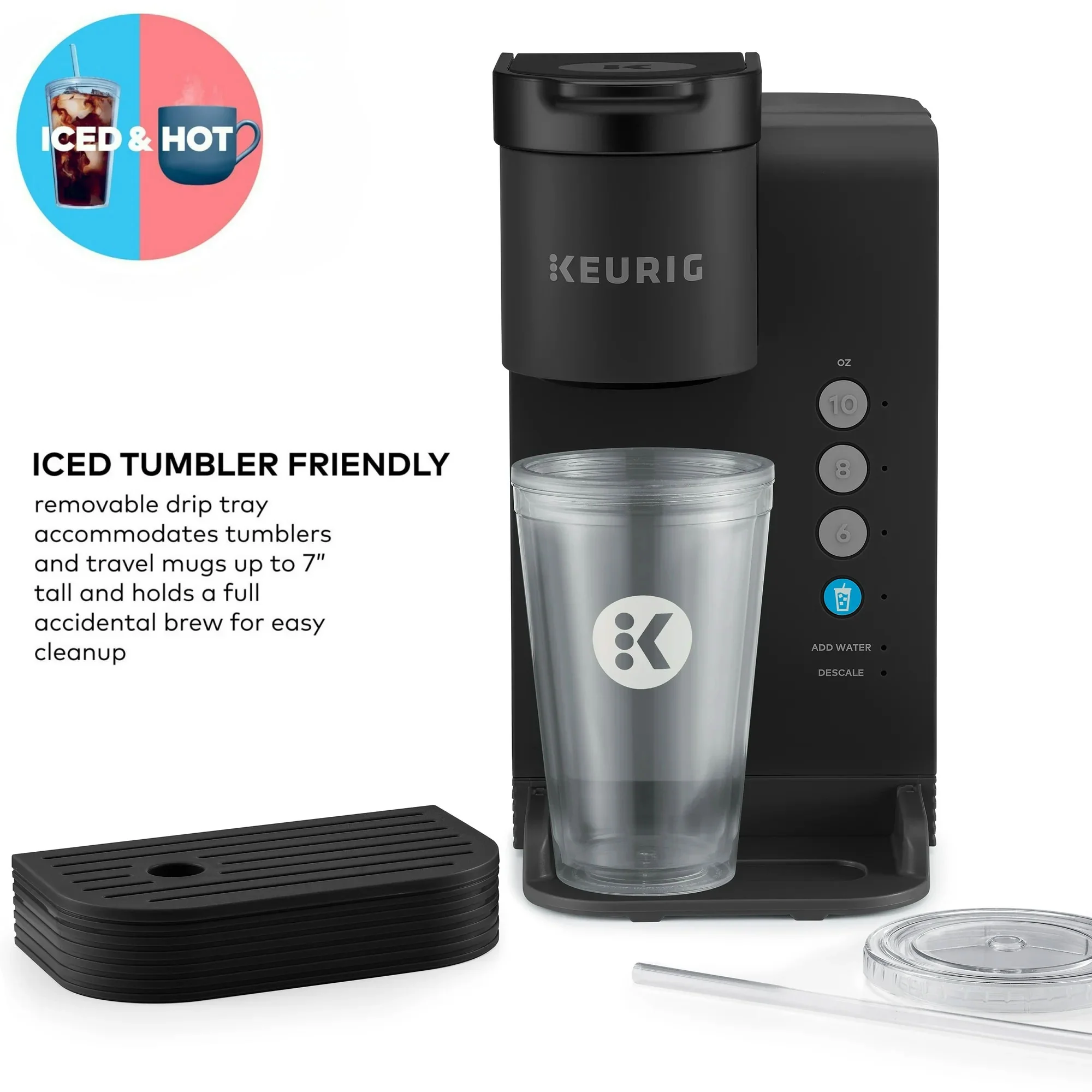 Keurig K-Express Essentials Single Serve K-Cup Pod Coffee Maker, Black - Image 4