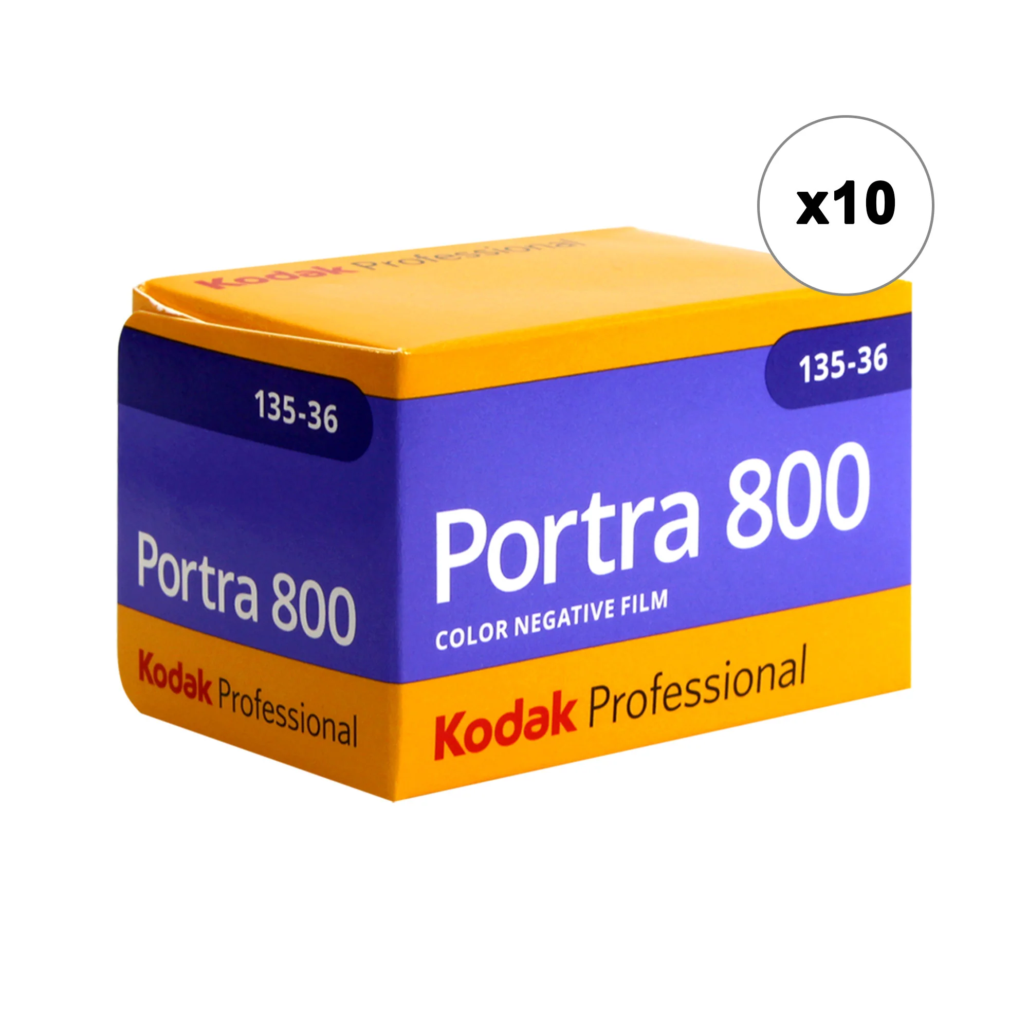 Kodak Portra 800 Color Negative Film (35mm Roll Film, 36 Exposures) - 10 Pack