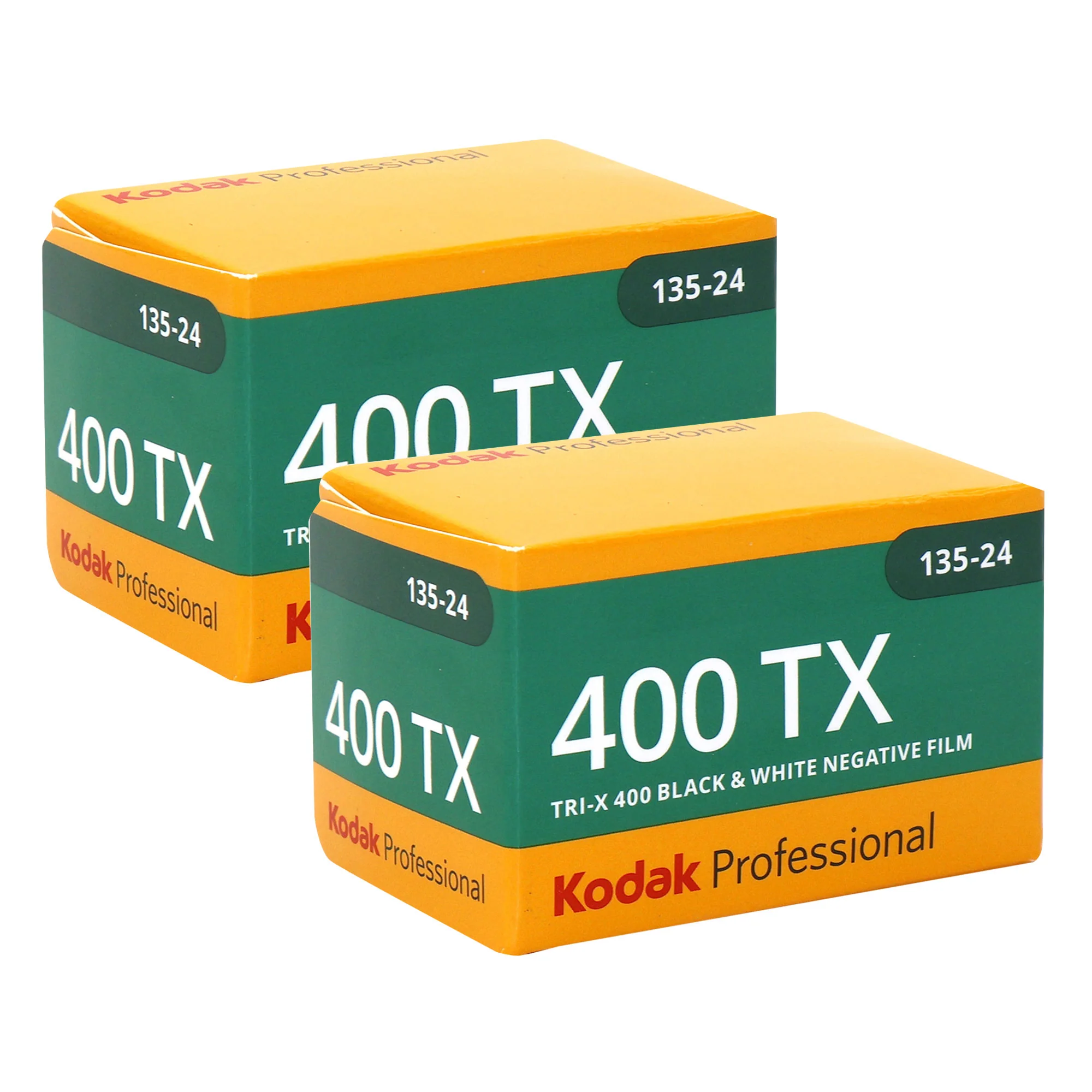 Kodak Professional 400TX Tri-X 400 Black & White Negative Film, 24 Exposures (1590652) - 2 Pack