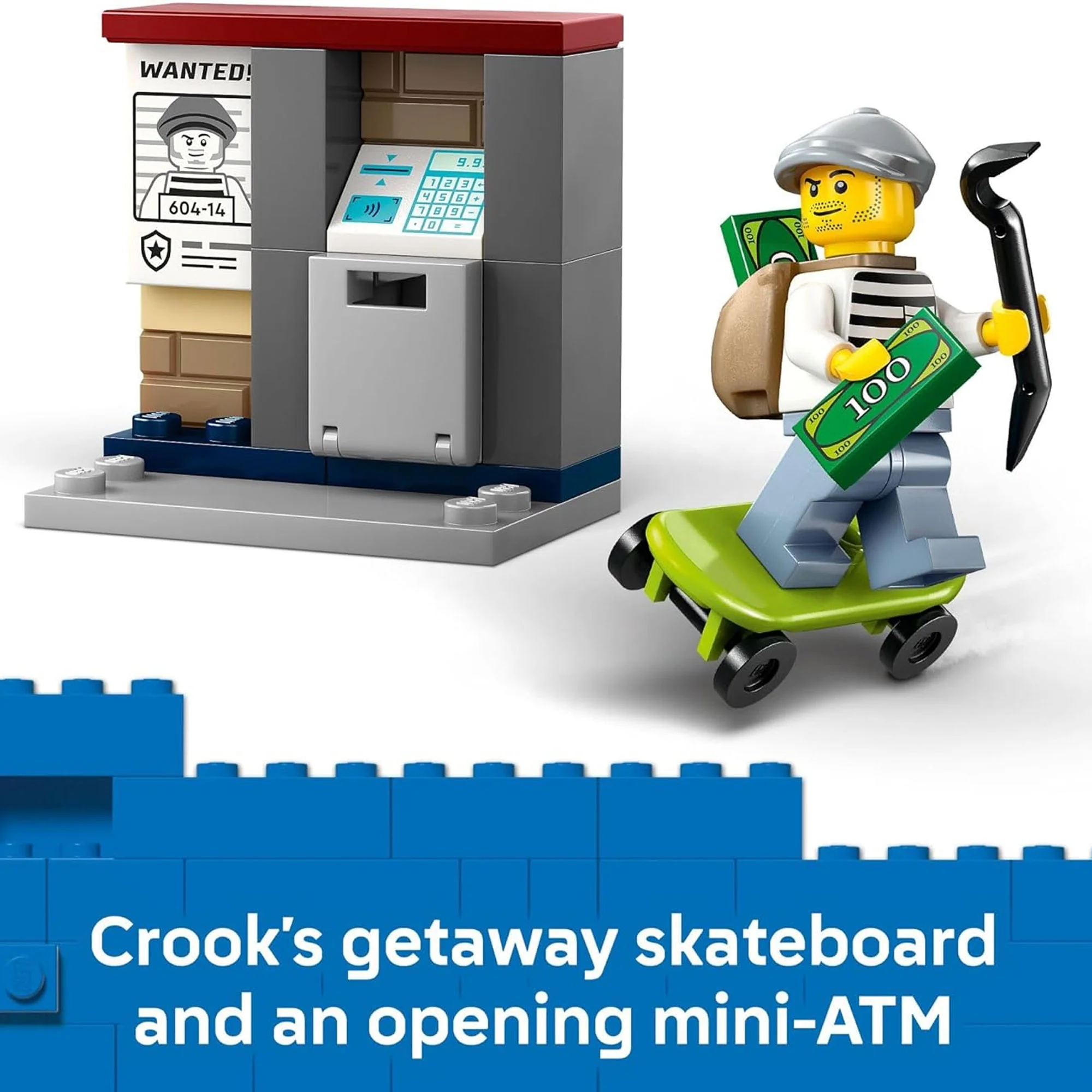 LEGO City Police Car and  Motorcycle Chase Building Toy with with Officers and Crook Minifigures, Gift Idea - Image 10
